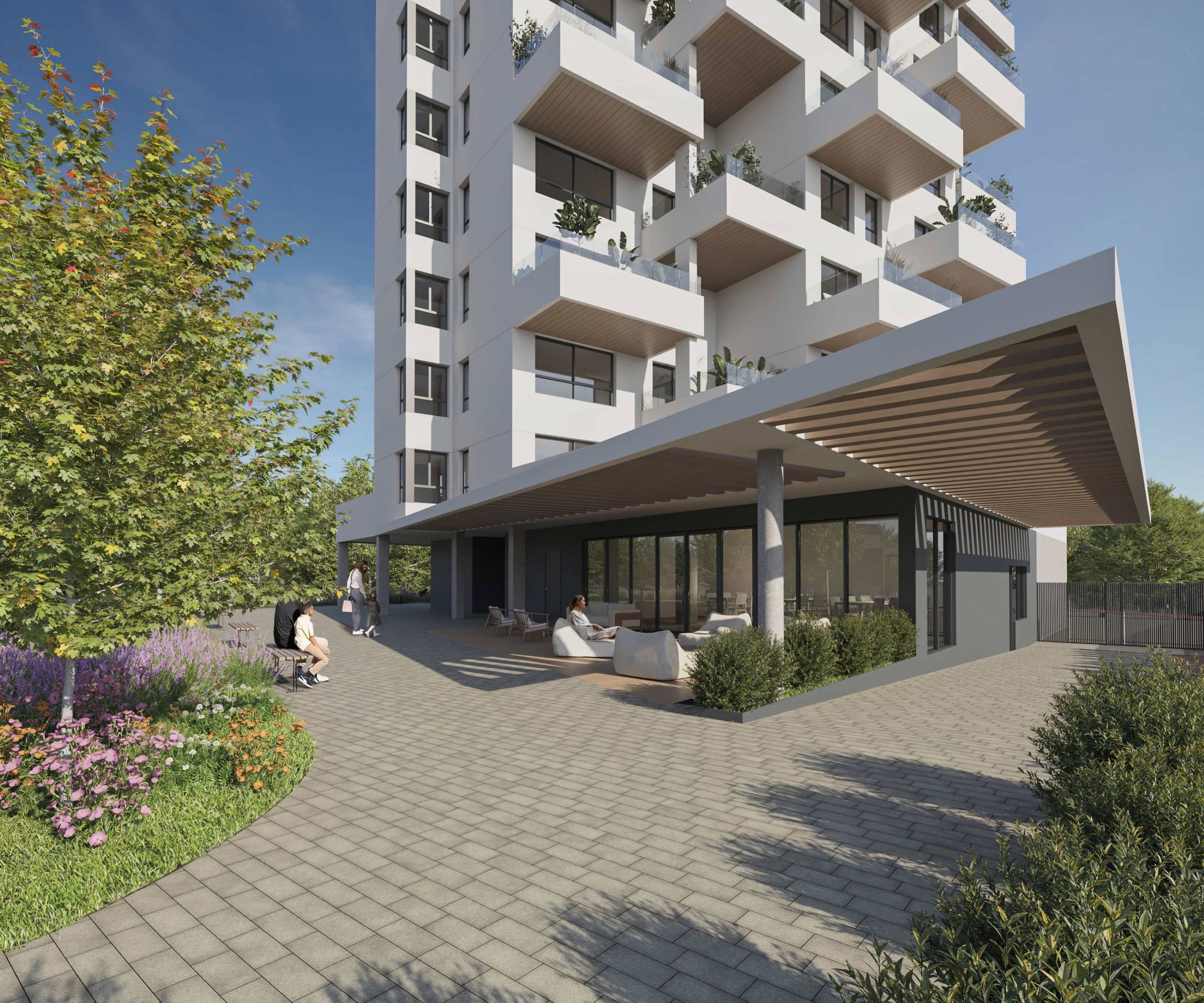 Kitchen with integrated appliances in new-build apartment, Playa de Fossa-Levante, Calpe