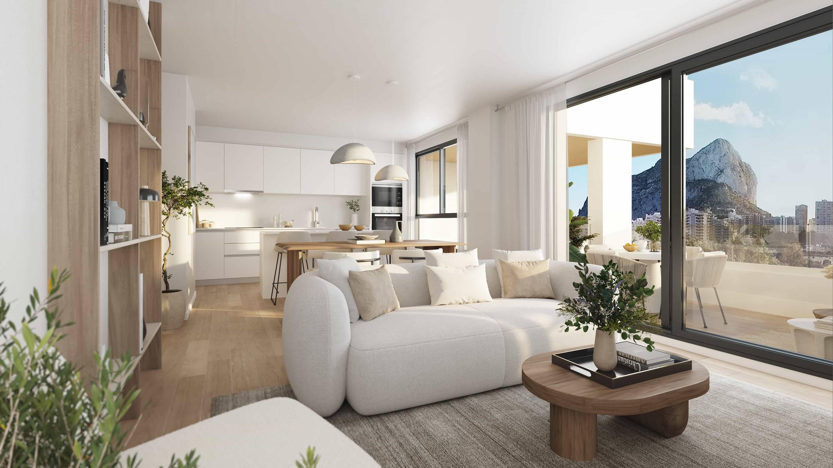 Underground car park showing 2 allocated spaces, new-build apartment, Calpe