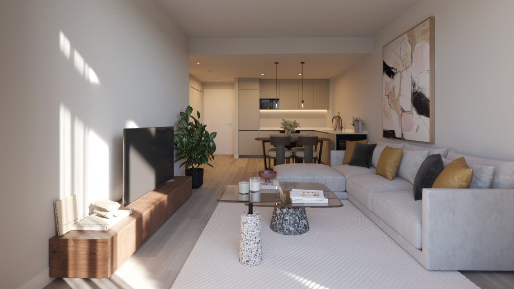 Floor plan of the 2-bedroom penthouse