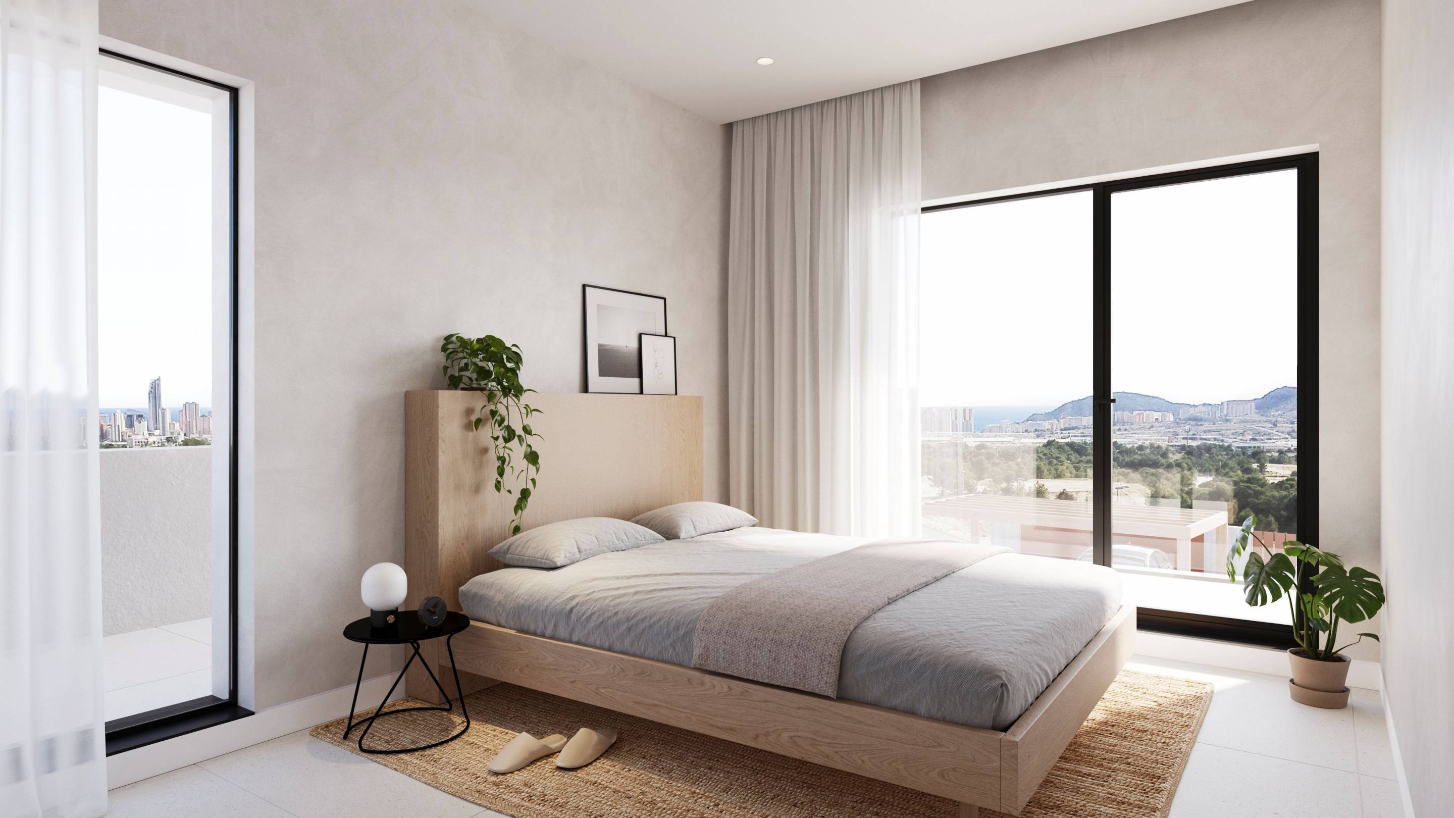 Built-in storage detail in new-build villa, Camporrosso Village, Finestrat