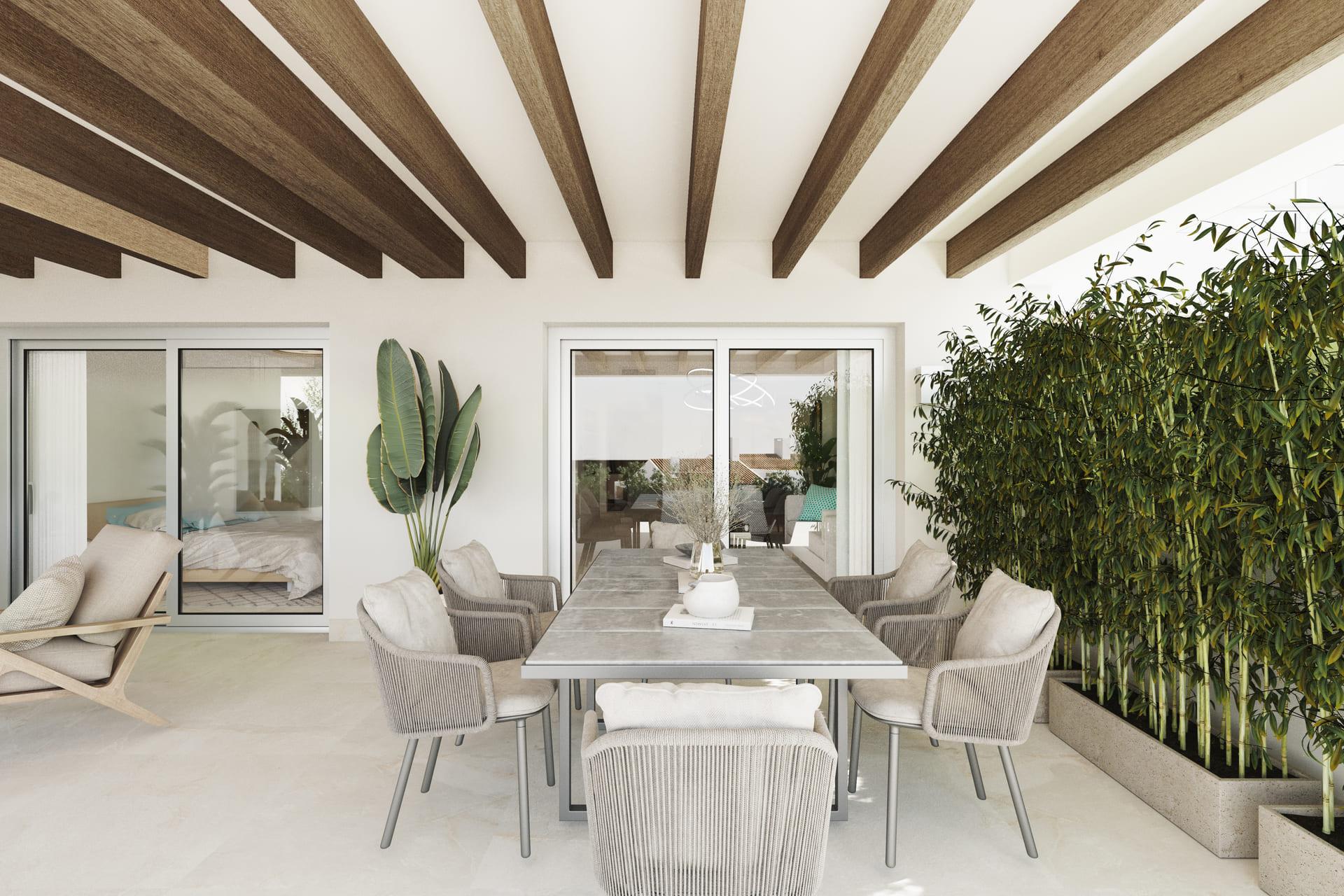 Development exterior and landscaping, El Paraíso, Benahavis
