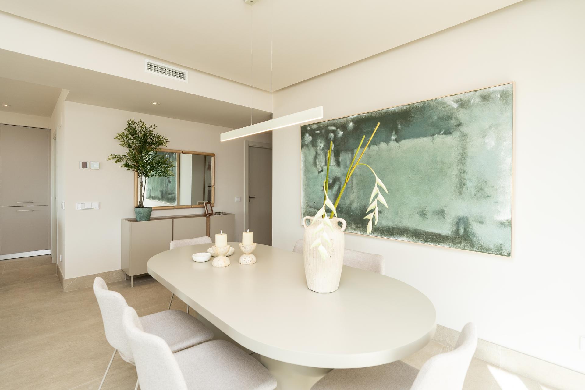 Communal garden and pool surround, El Paraíso development, Benahavis