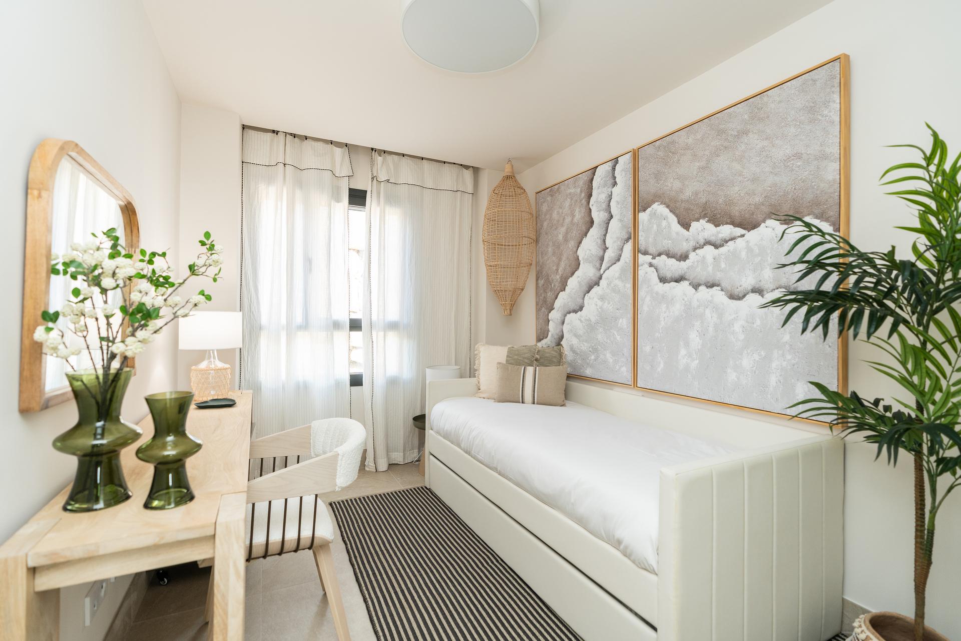 Open kitchen and living space, new-build apartment, El Paraíso, Benahavis