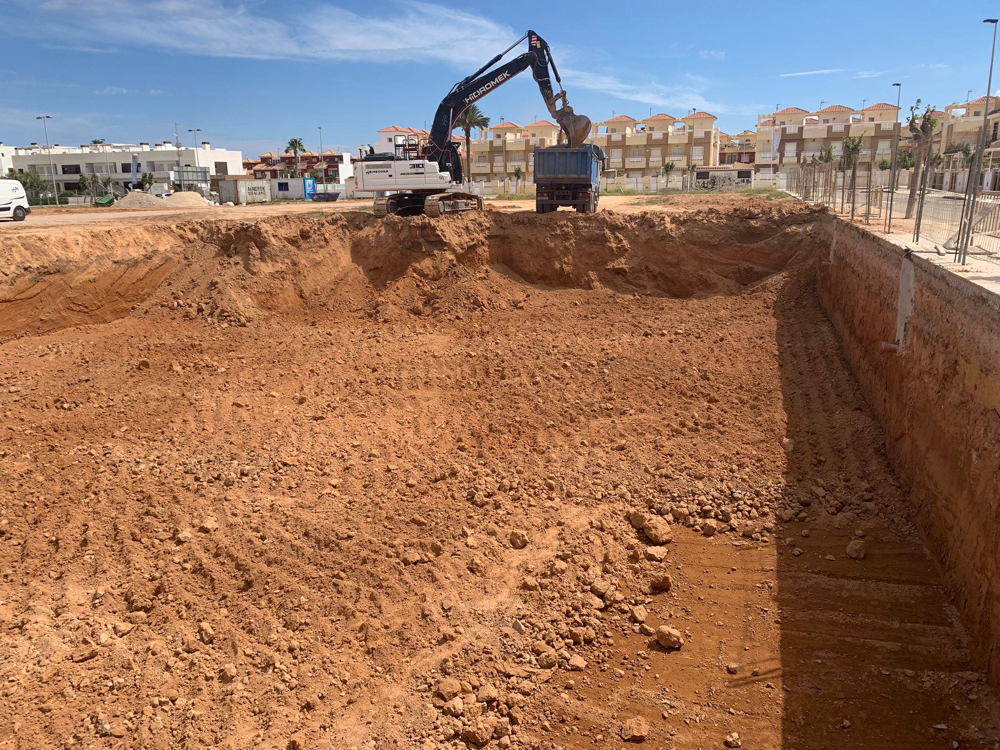 Garage parking area within new-build development, La Torre de la Horadada