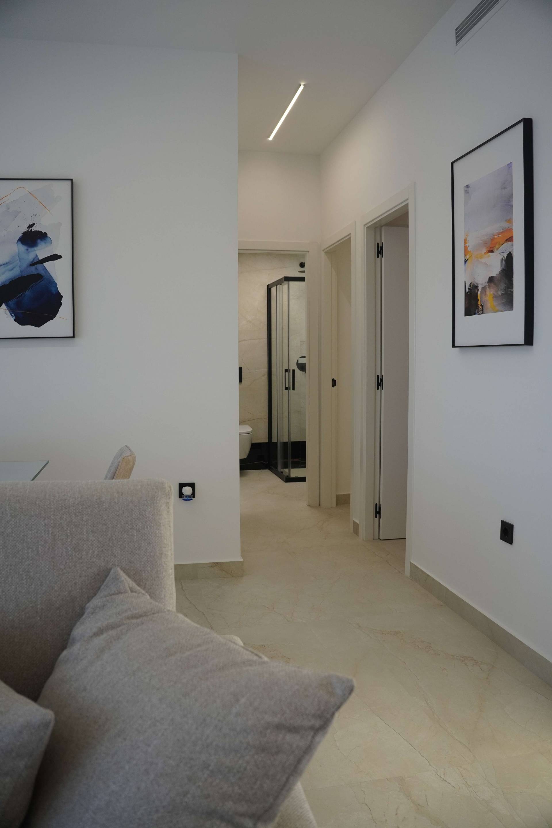 Open-plan living and dining area in 3-bedroom apartment, La Torre de la Horadada