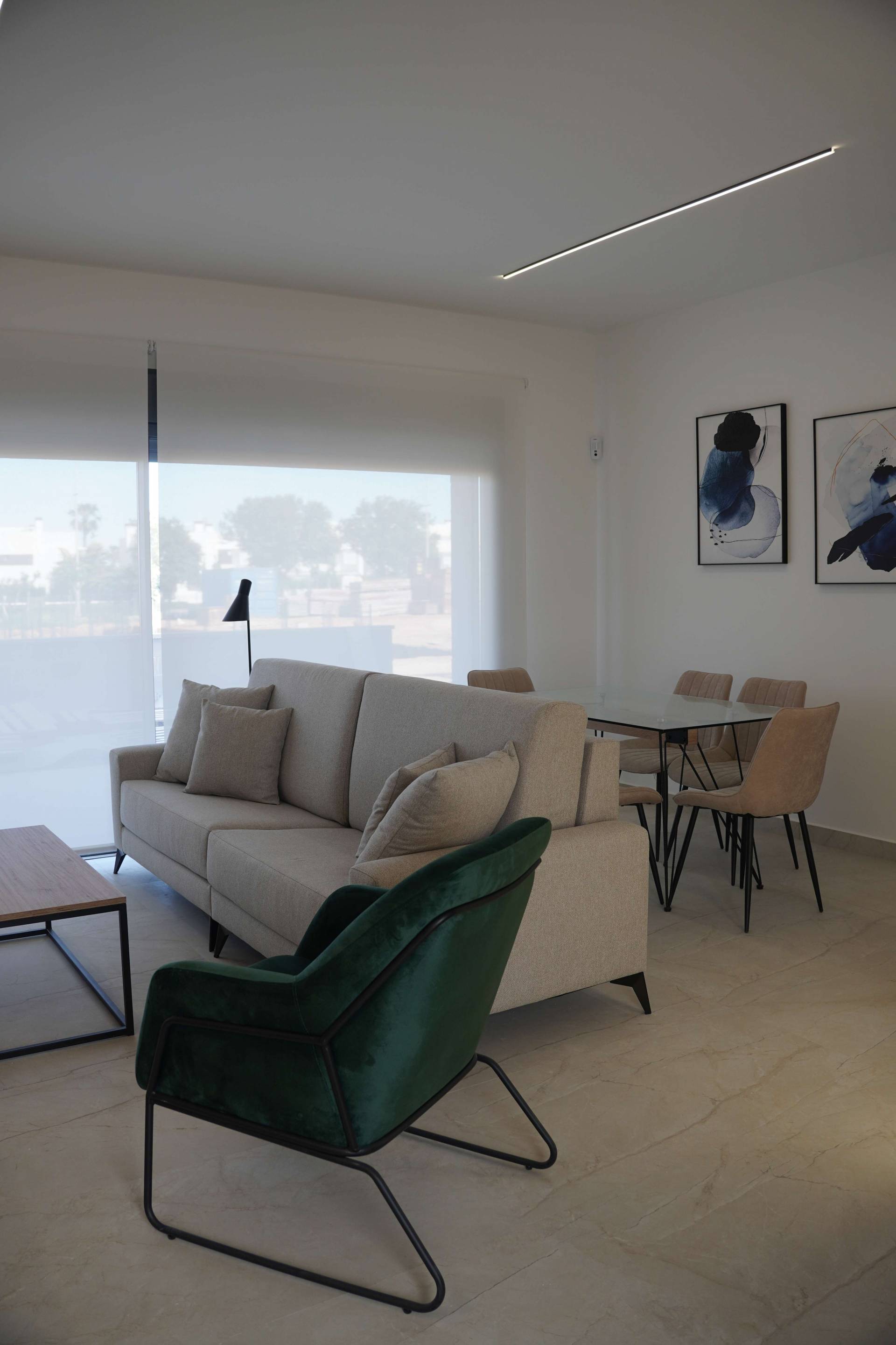 CGI render of communal pool and garden, La Torre de la Horadada complex
