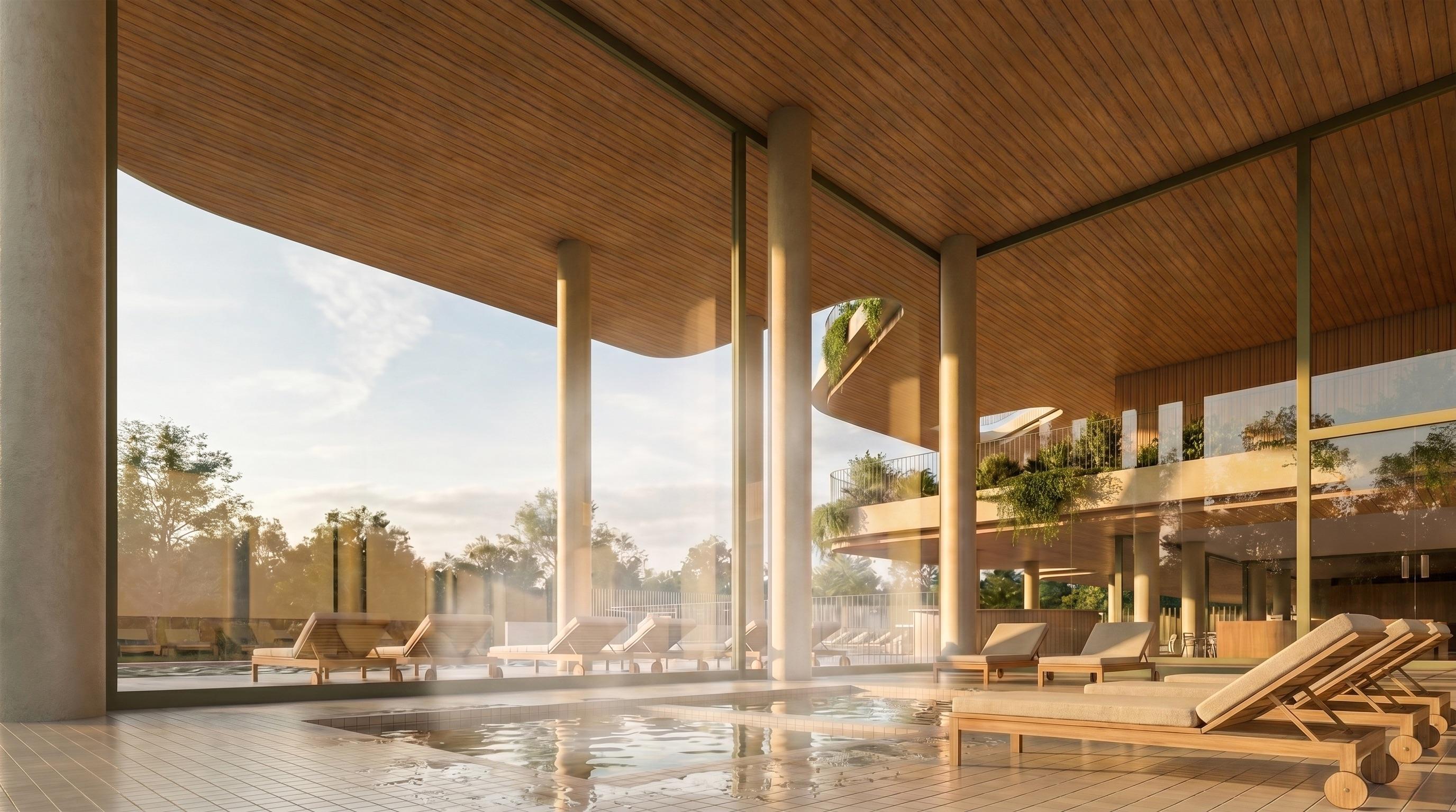 Open living space with floor-to-ceiling glazing, penthouse, La Calerita