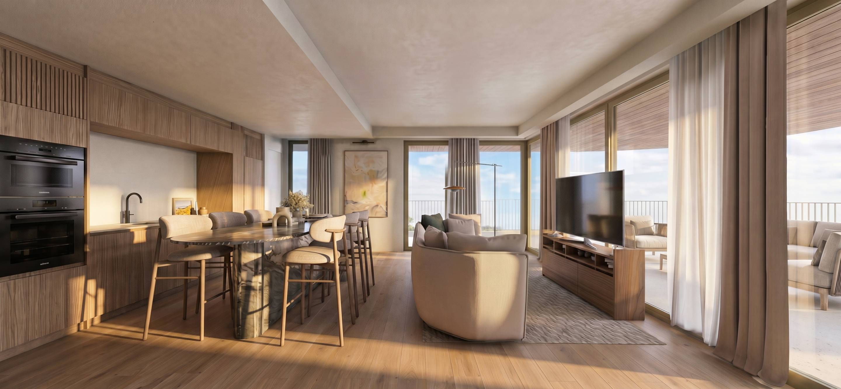 Master bedroom with en-suite access in penthouse, La Calerita, Fuengirola