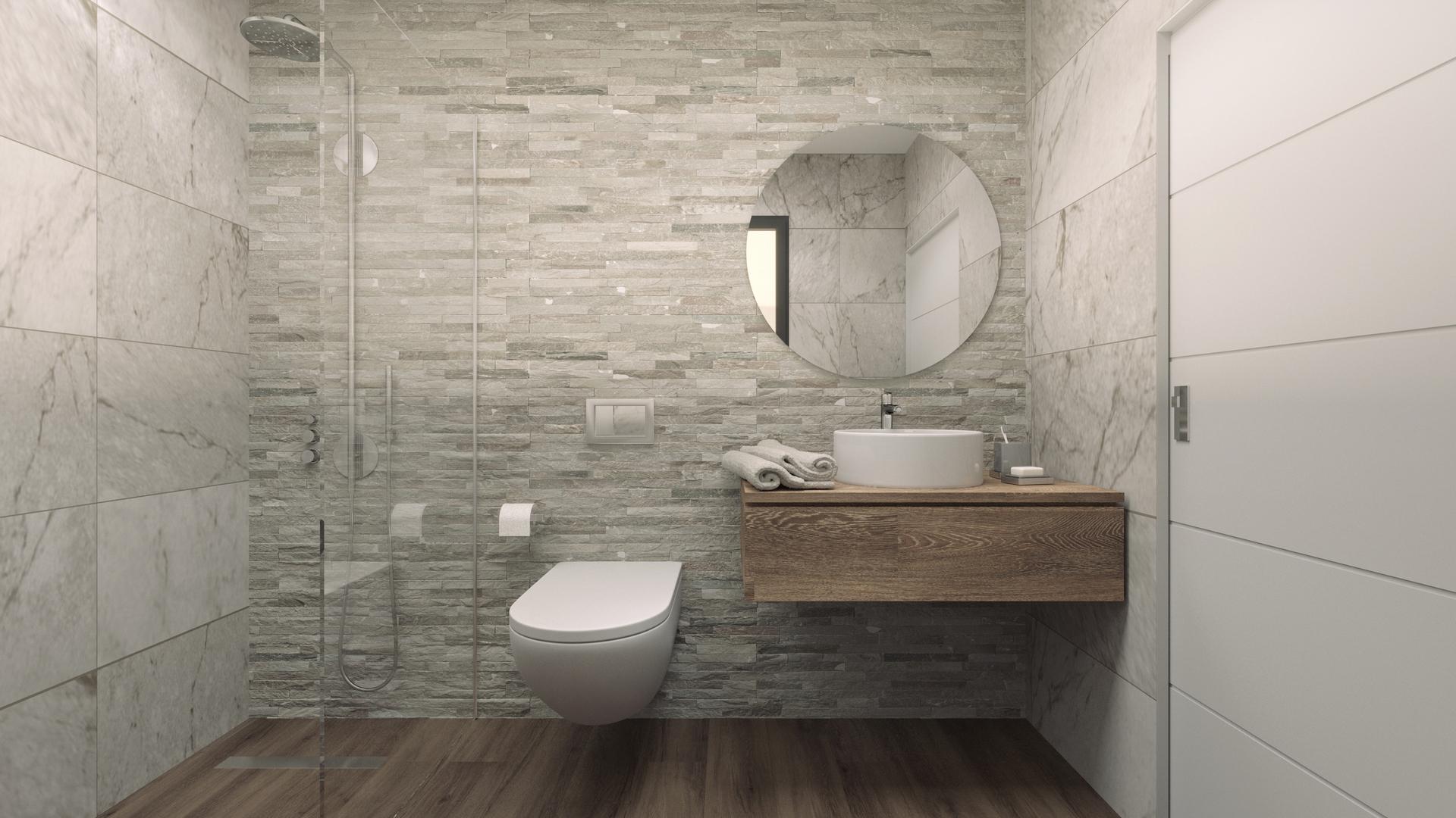 Hallway and entrance area in new-build villa, Golf Puig Campana