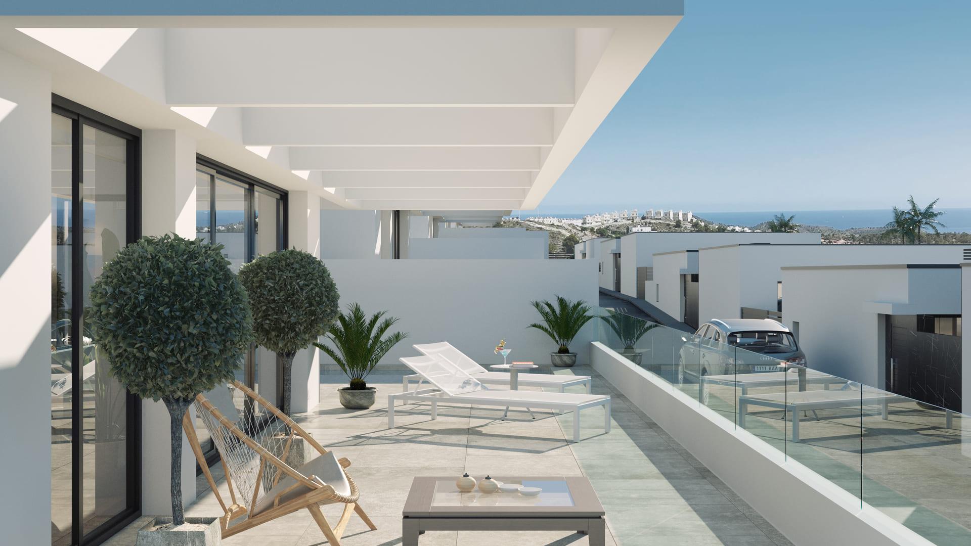 Third bedroom in 3-bedroom villa, Golf Puig Campana, Finestrat