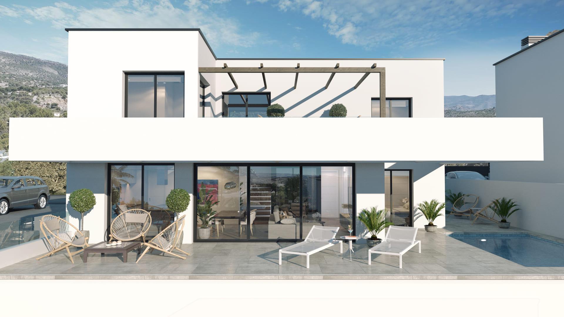 Second bathroom in 3-bedroom new-build villa, Golf Puig Campana