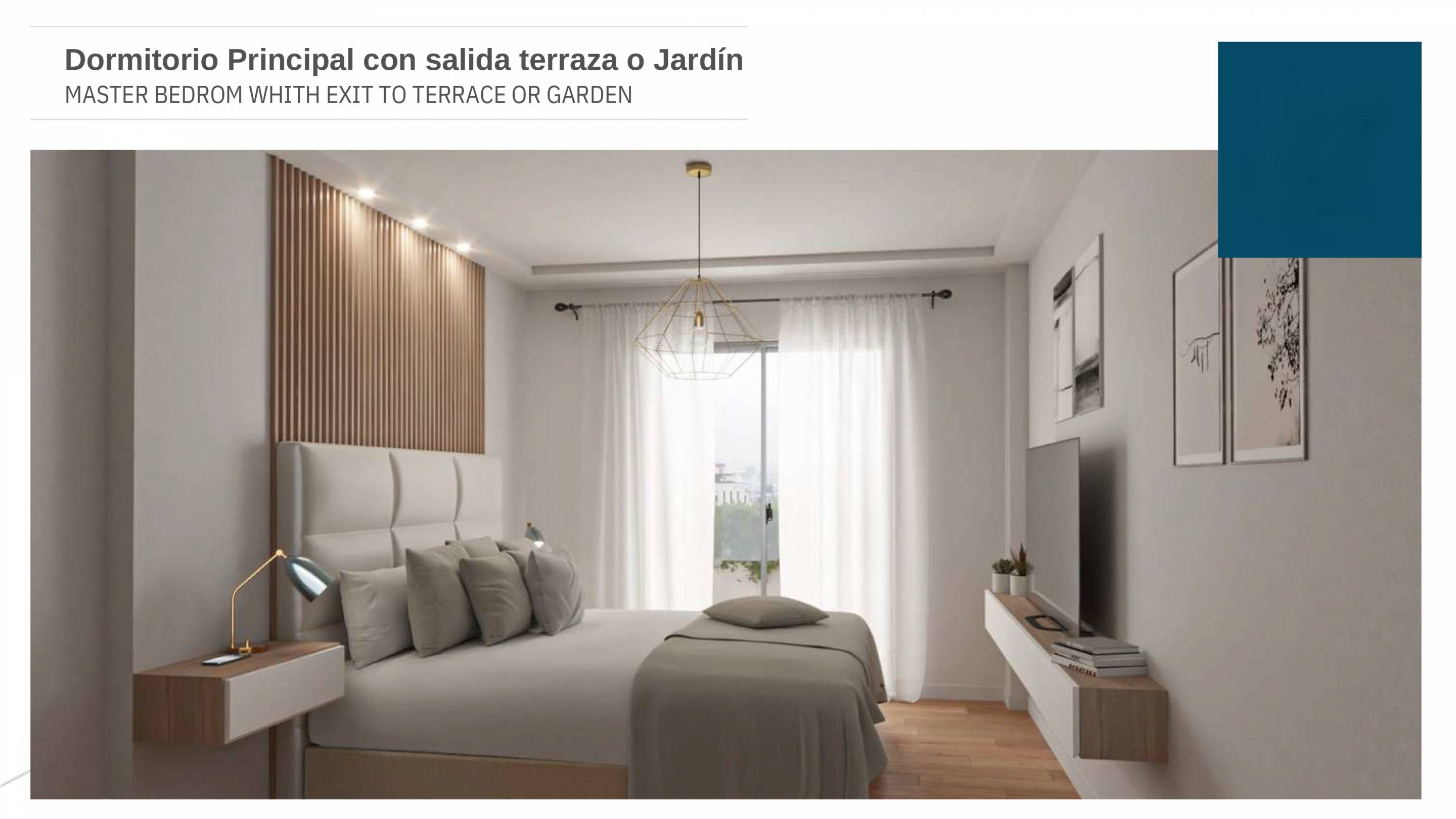 Communal pool viewed from first floor, new-build apartment block, Torrenueva
