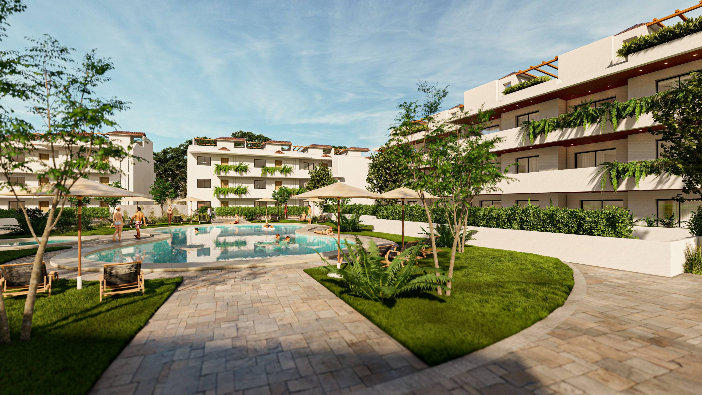 Floor plan of 2-bedroom penthouse, Torrenueva, Mijas