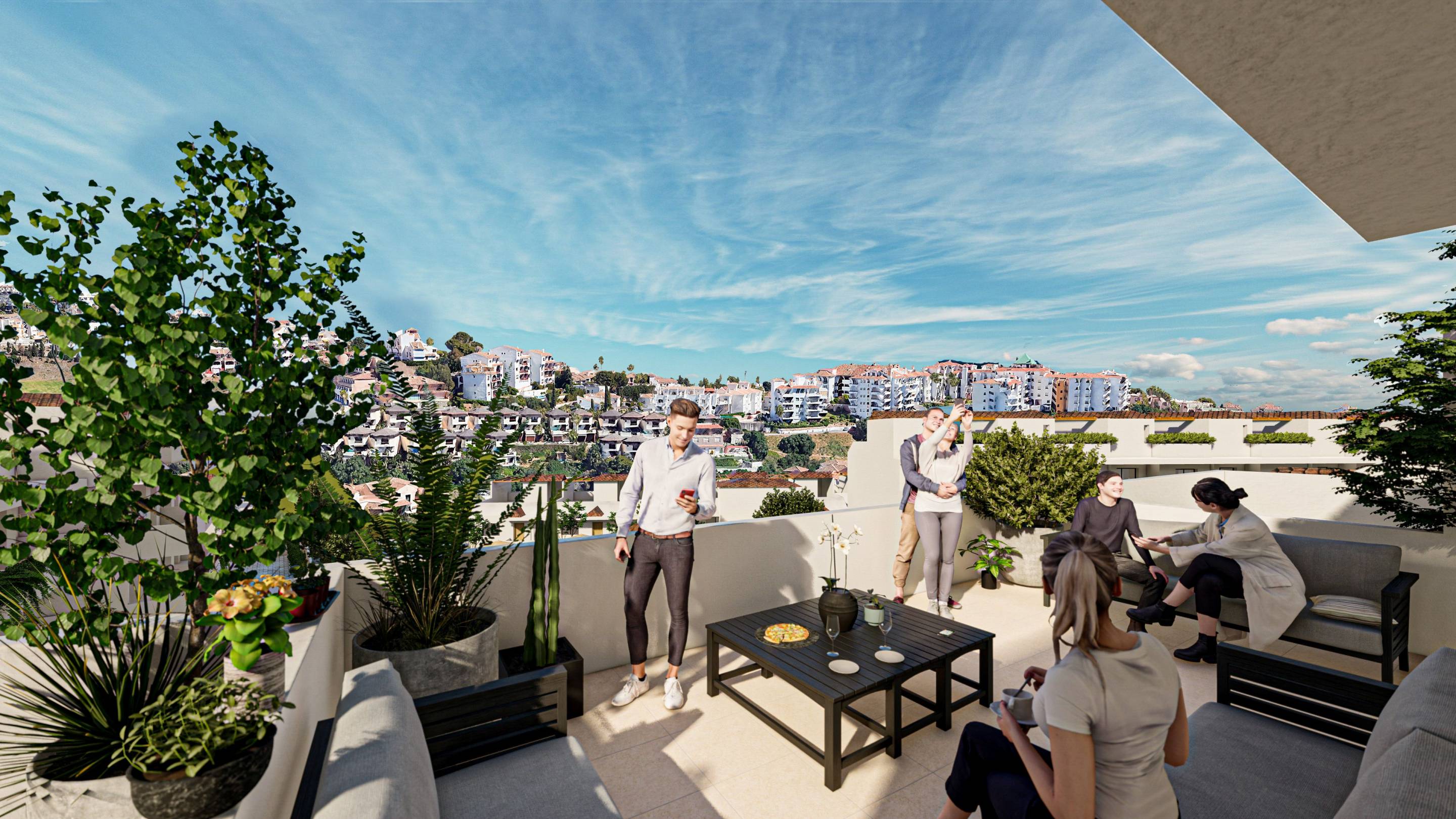 Surrounding neighbourhood and streetscape, Torrenueva, Mijas