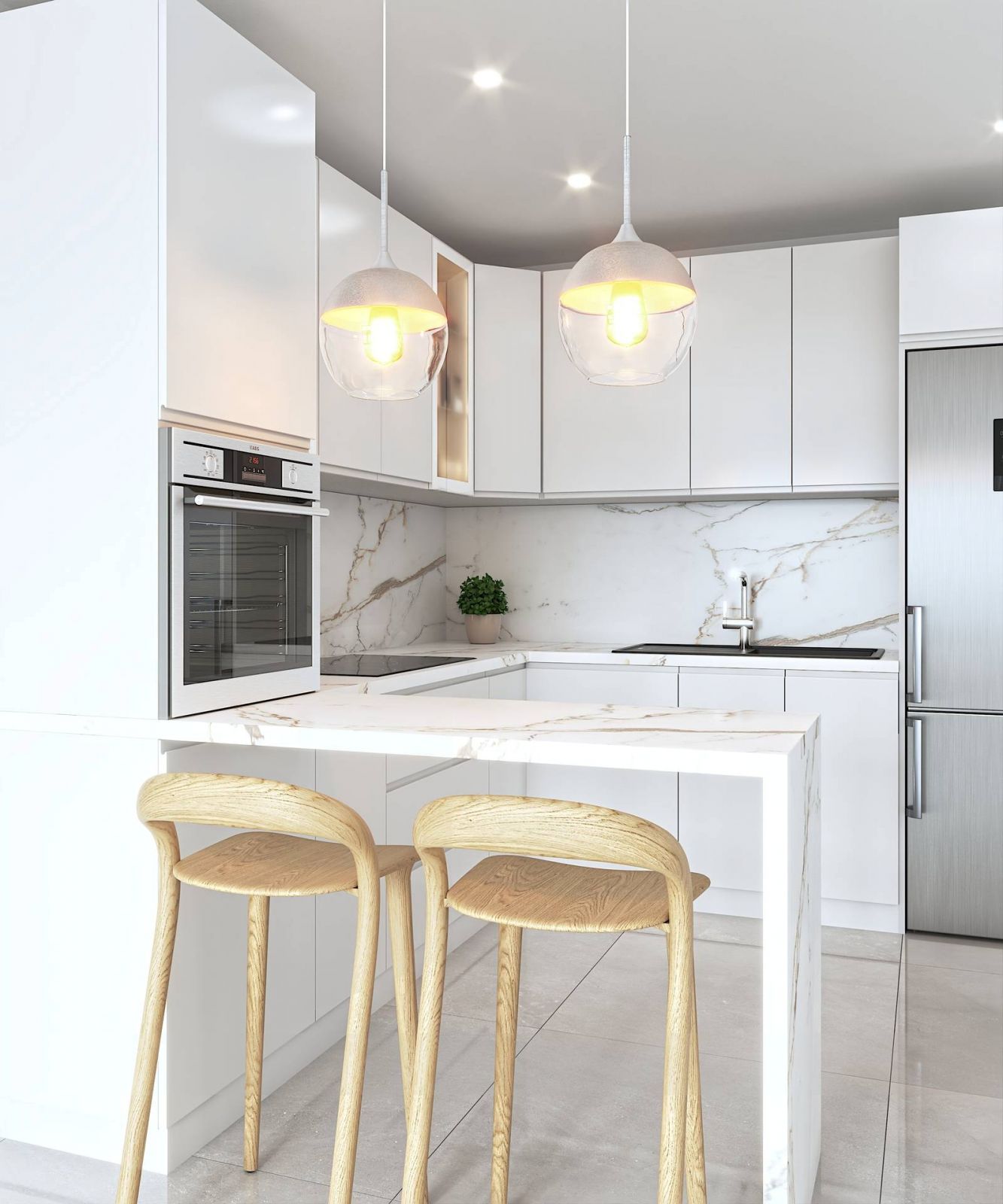 Hallway and entrance area in 1-bed apartment, Las Flores, Mijas