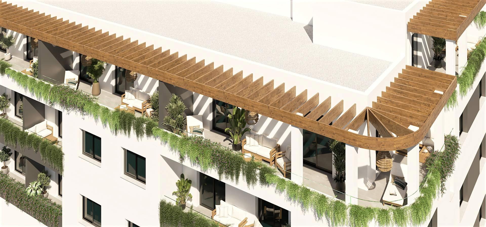 Stairwell and communal area, new-build complex, Las Flores, Mijas