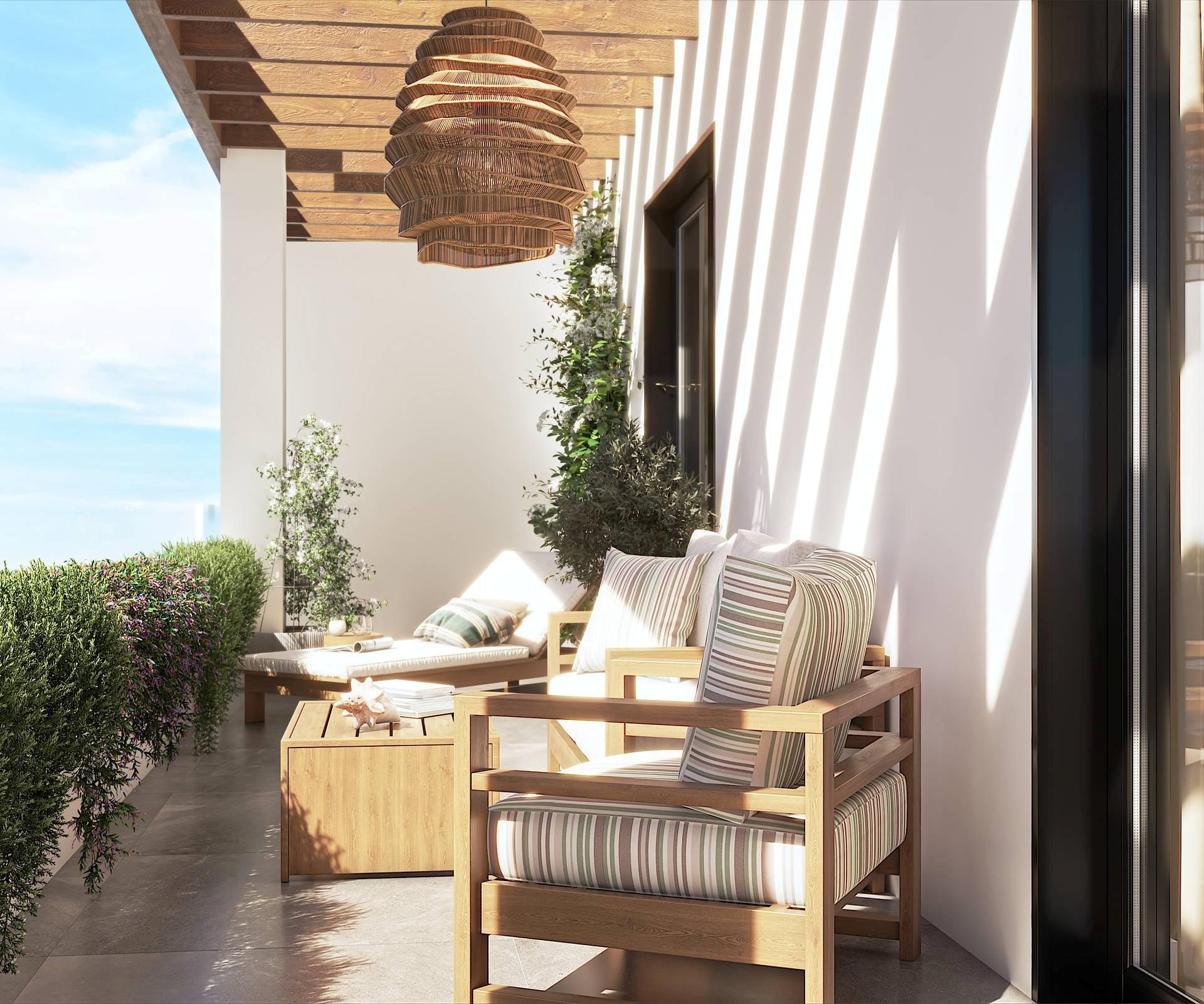 Internal corridor or landing area, Las Flores apartment block, Mijas