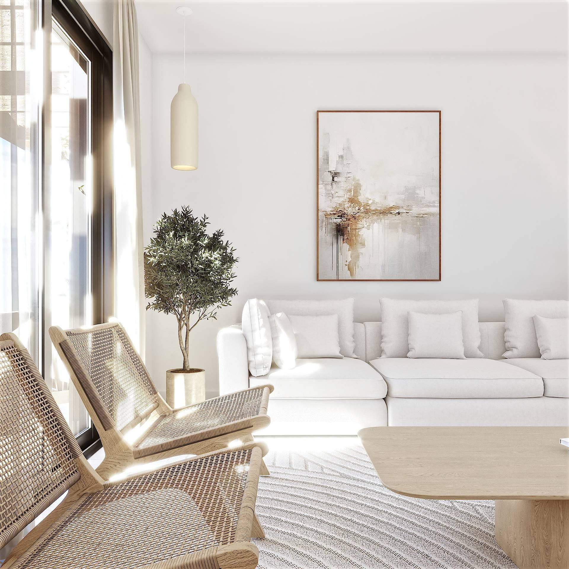 Private terrace of 2nd-floor apartment in Las Flores, Mijas