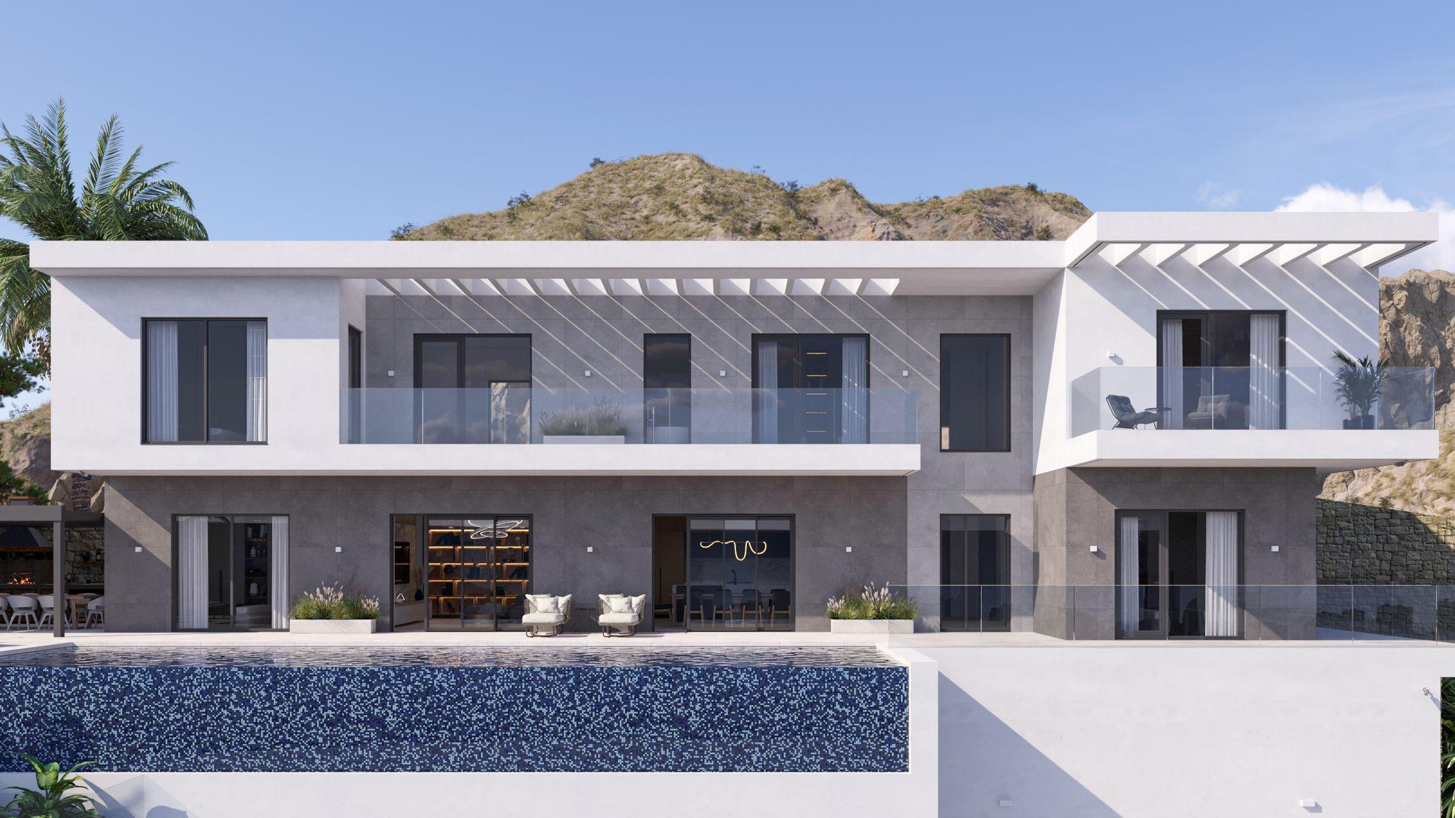 Open-plan ground floor living and dining area, Finestrat Hills villa