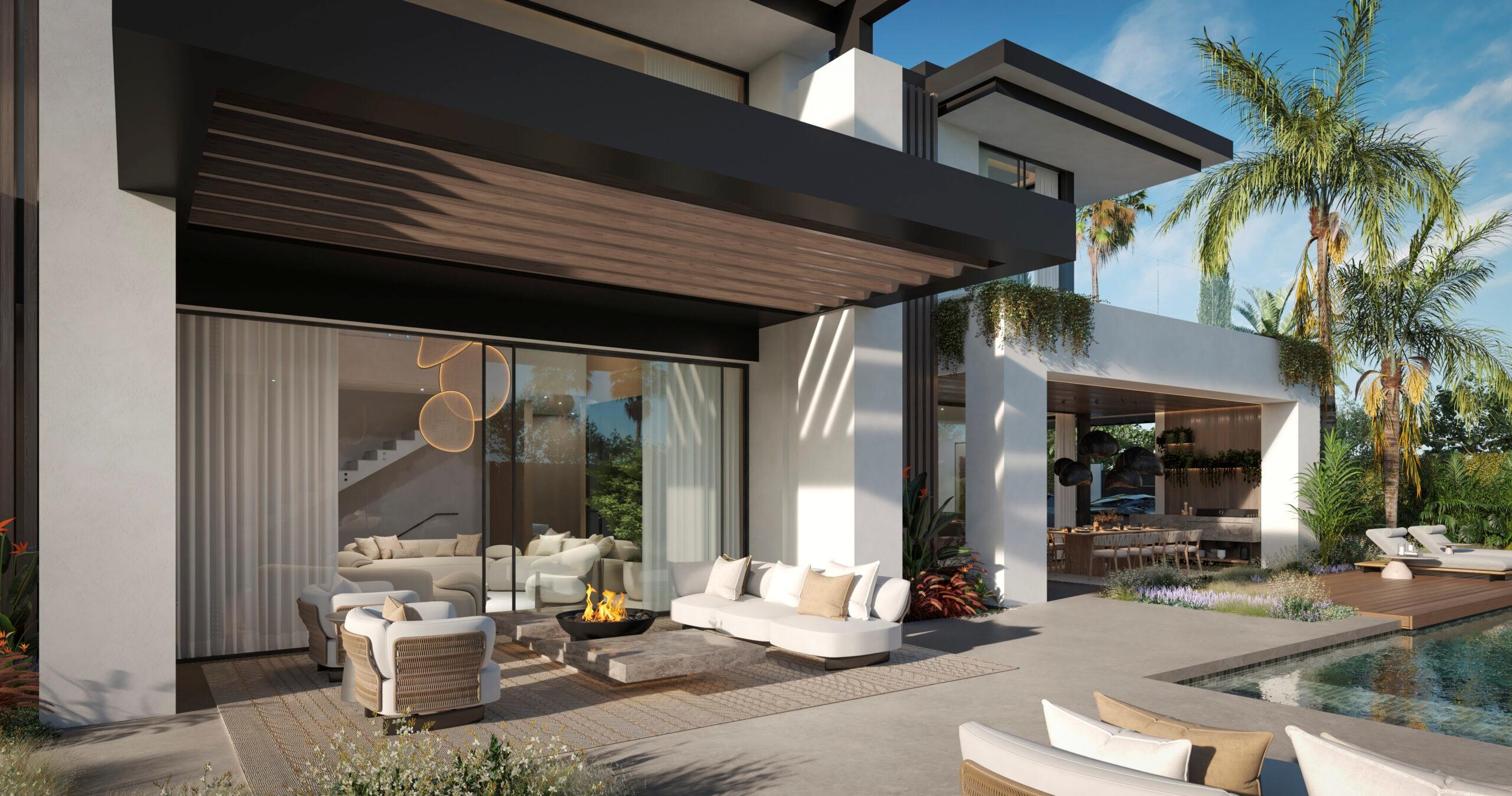 Structural detail of new-build villa, San Pedro de Alcántara, Marbella