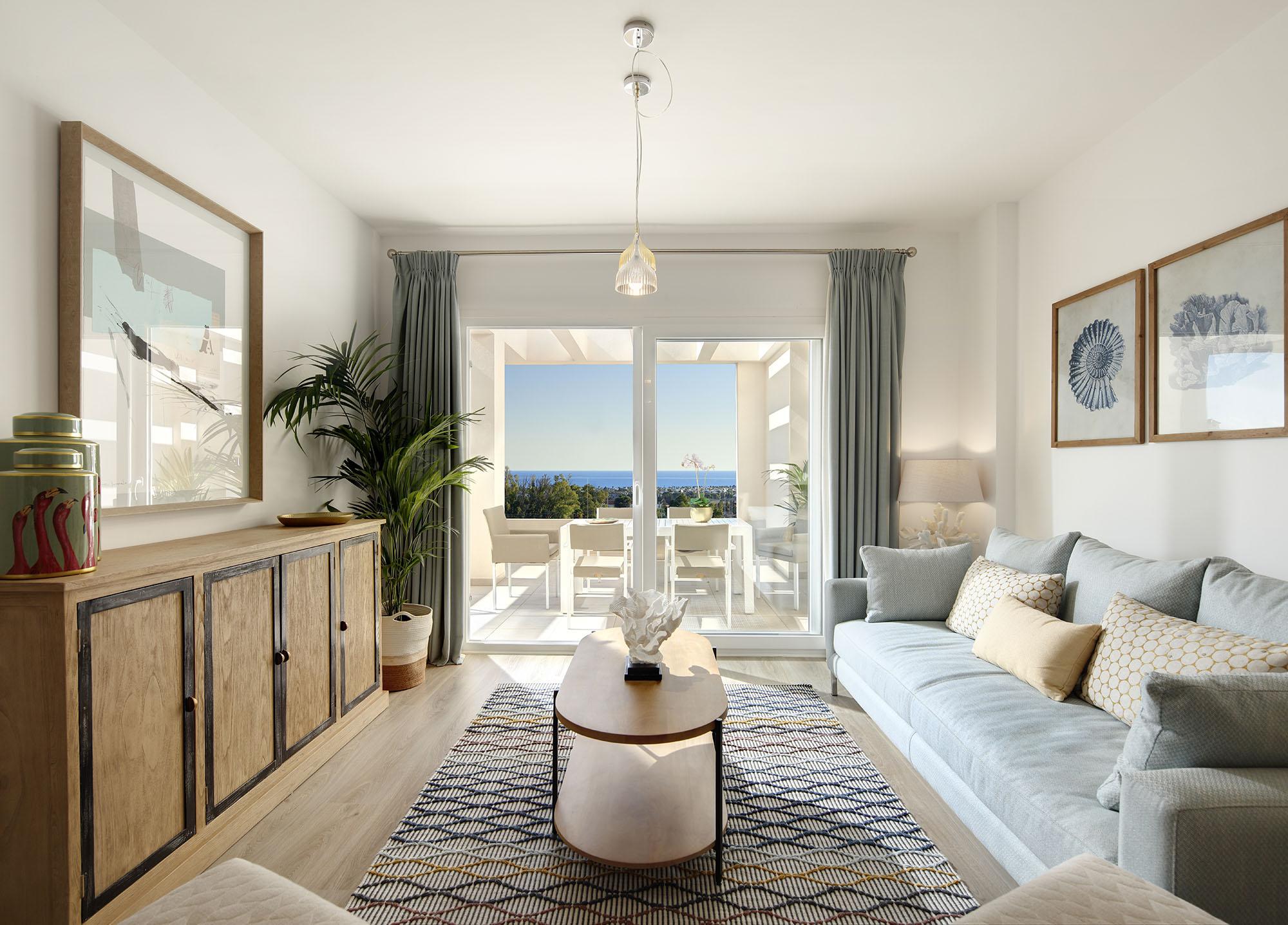 Communal gardens of new-build development, Rodeo Alto, Marbella