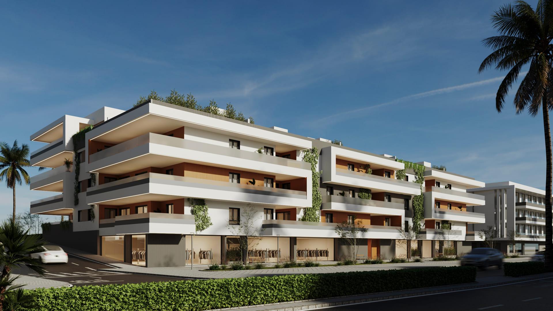 Living area in 3-bedroom new-build apartment, San Pedro de Alcántara, Marbella