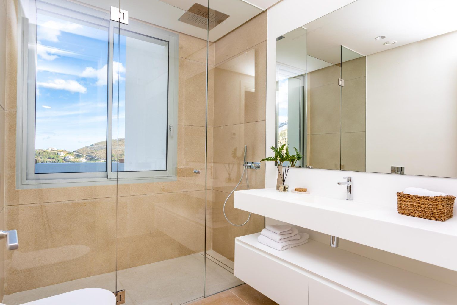 Solarium with views from penthouse rooftop, Montemayor-Marbella Club, Benahavis