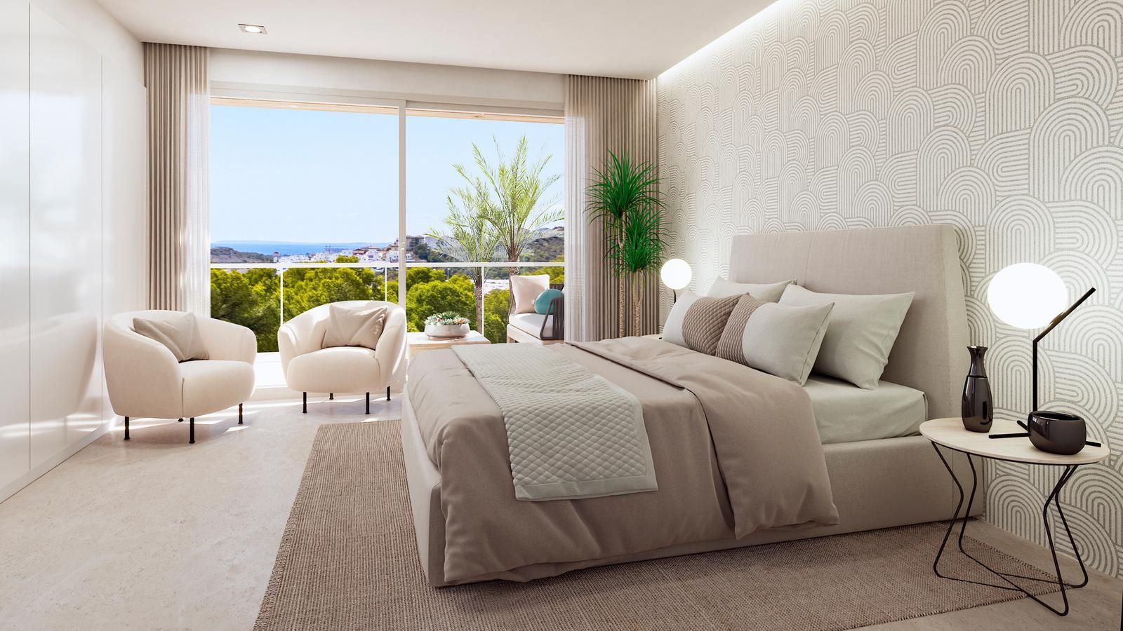 Communal pool area at new-build development, Finestrat Hills