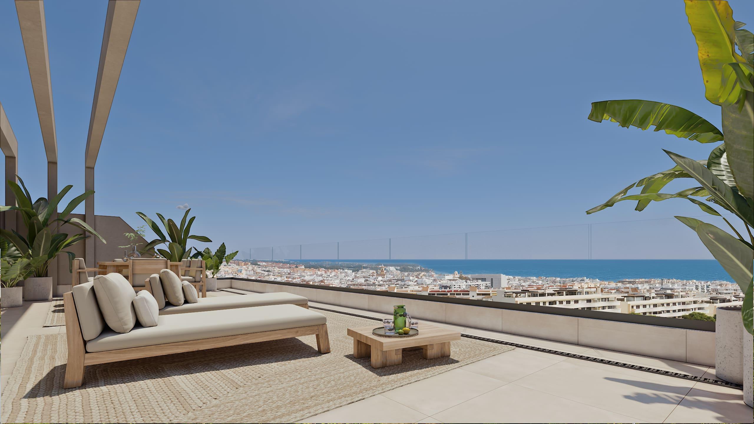 Communal pool in new-build development, Las Mesas, Estepona