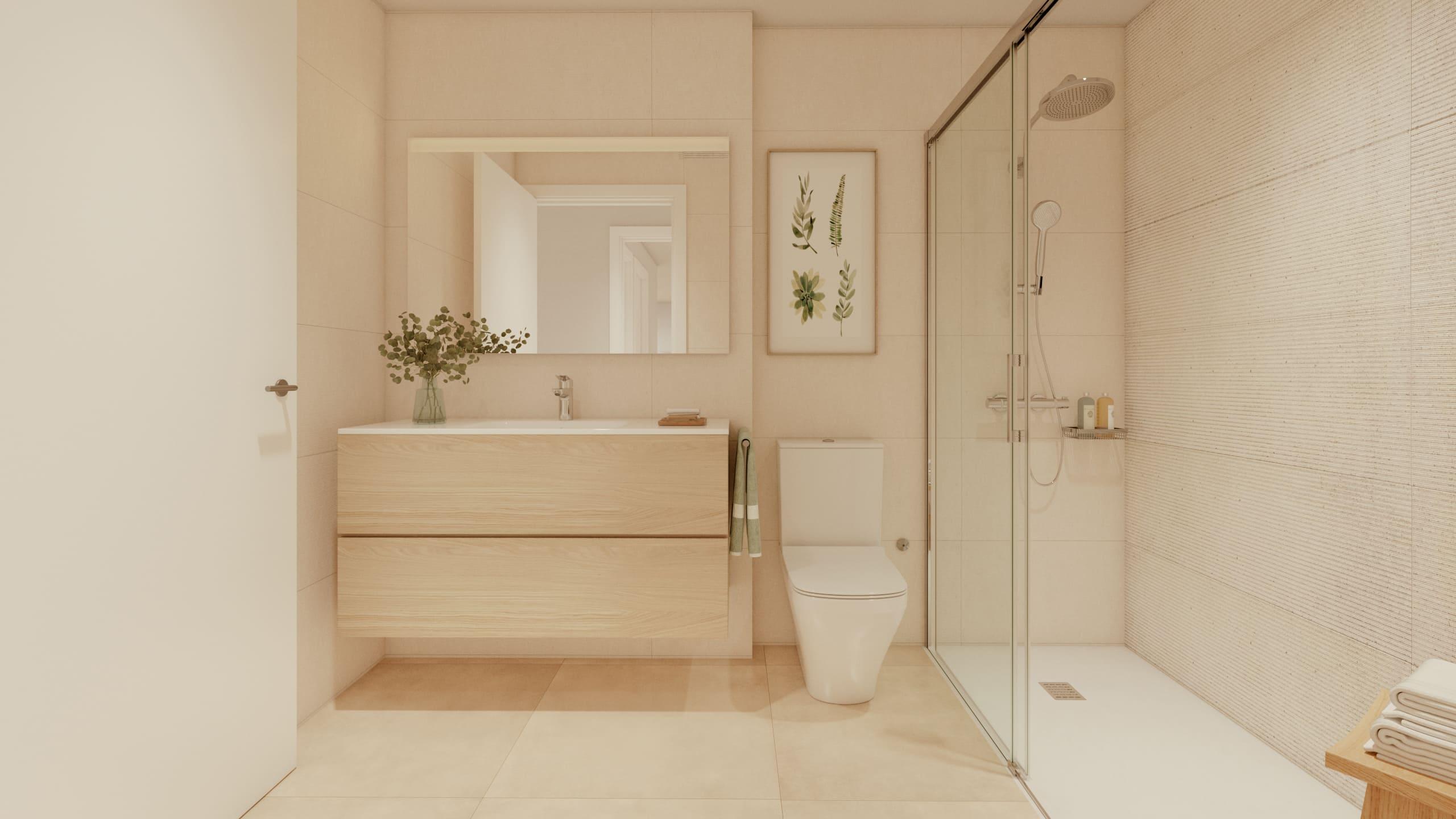 Main bedroom with large windows in 3-bedroom penthouse, Las Mesas