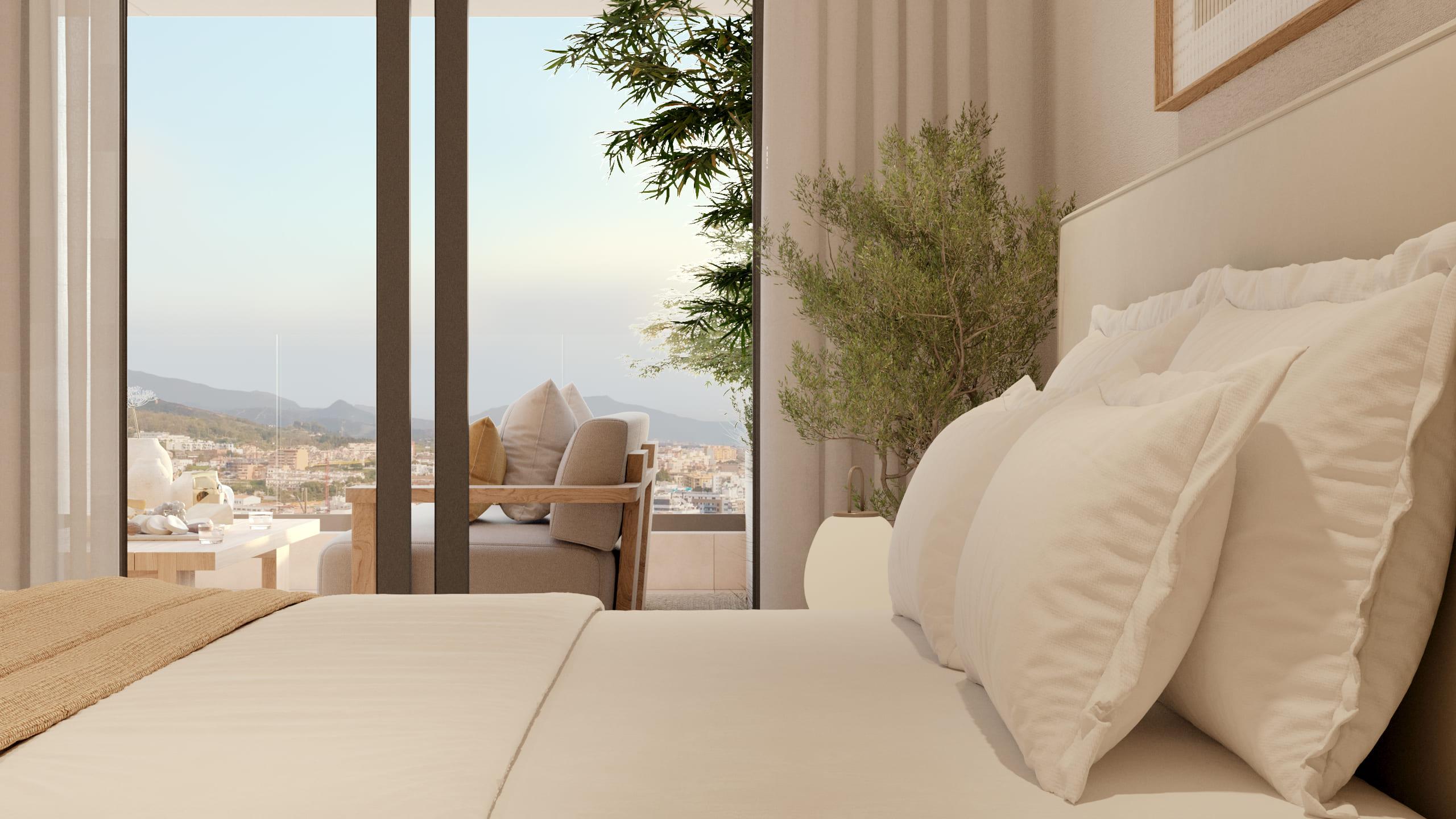 Second bedroom in new-build penthouse, Las Mesas, Estepona