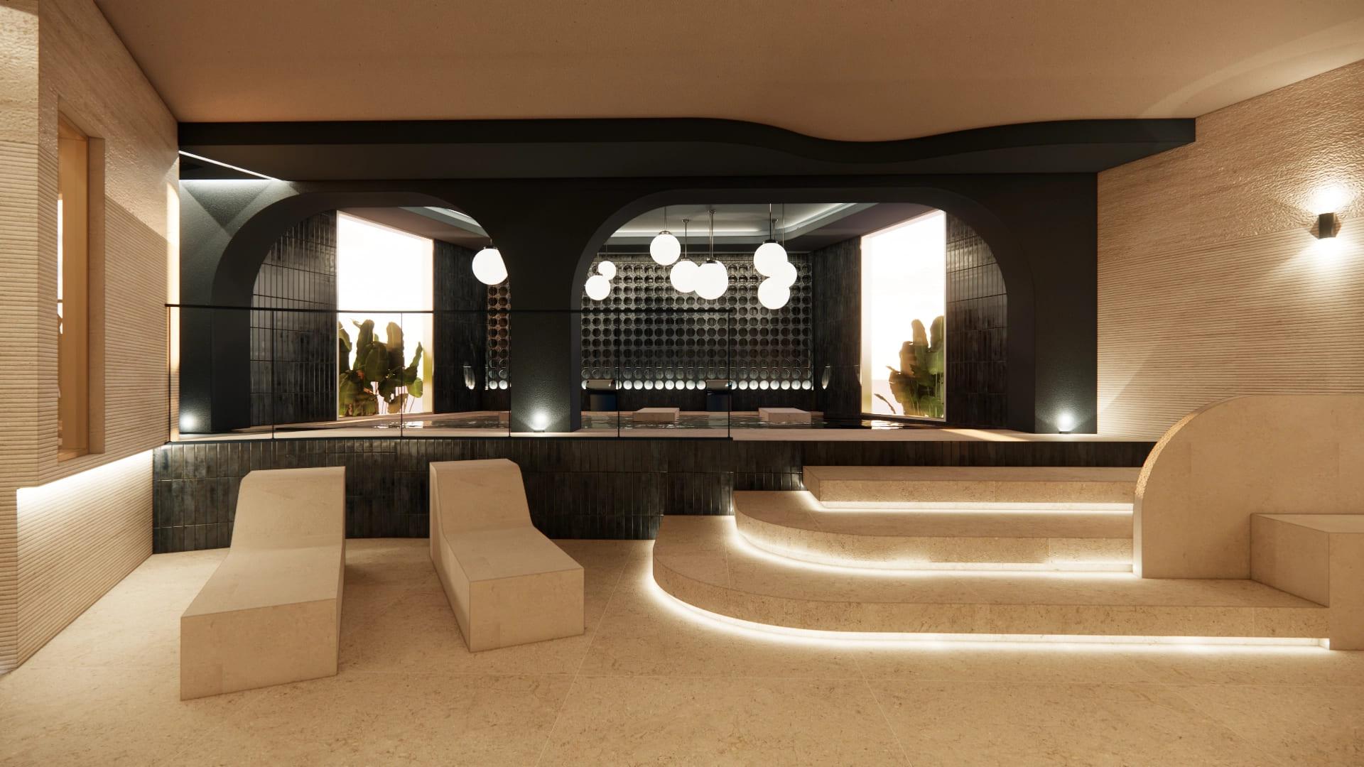 Living area in 2-bedroom apartment, Las Flores
