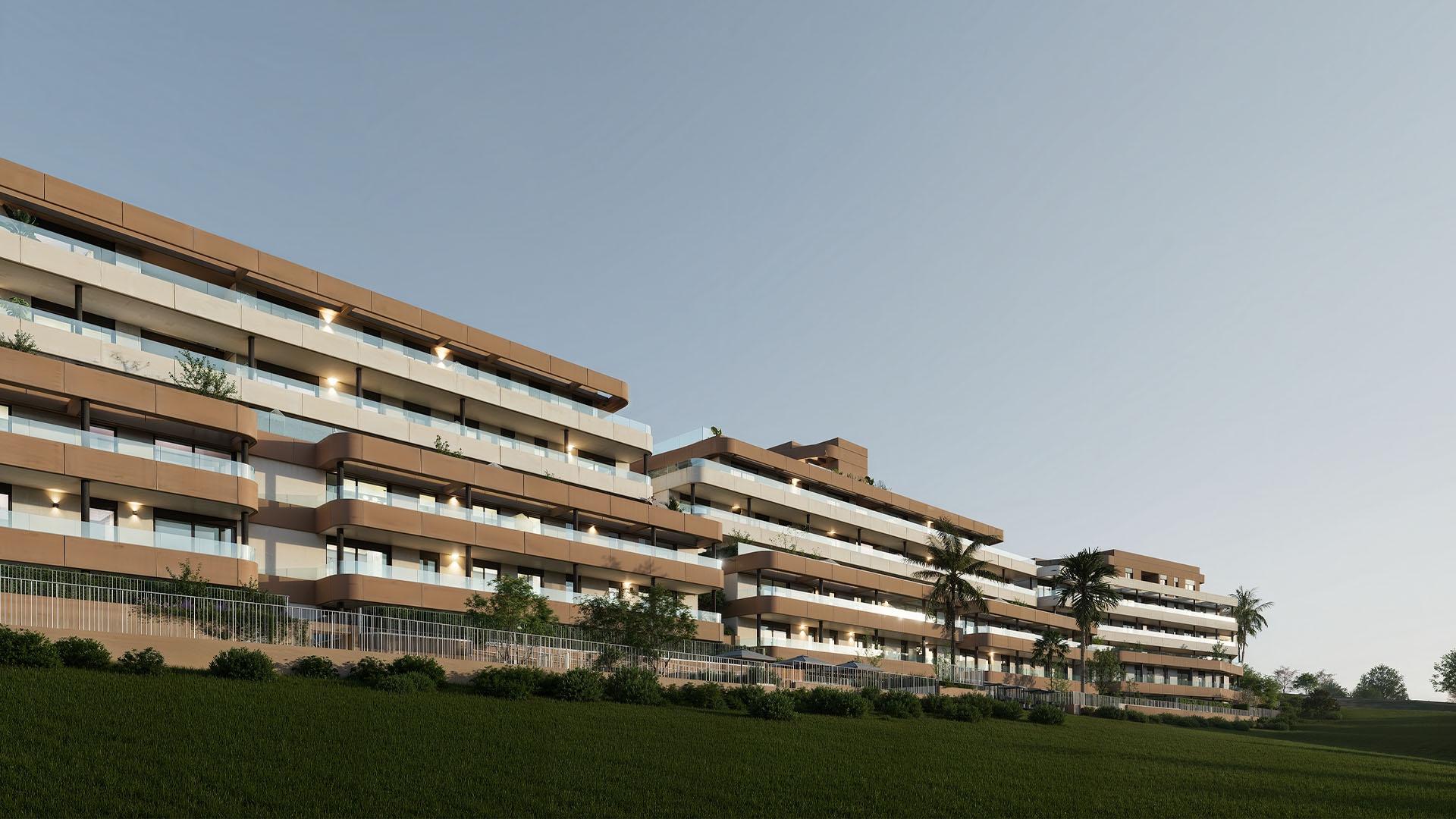 Entrance area of new-build apartment, Estepona Golf, Estepona