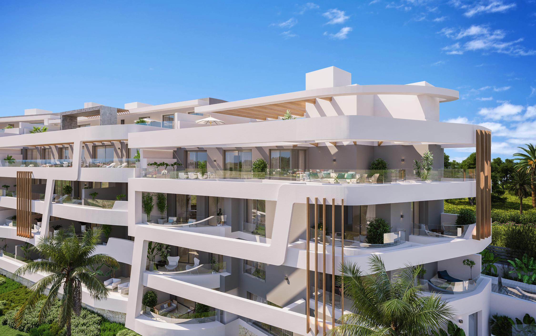 Main bedroom in 2-bedroom new-build apartment, Guadalmina Alta, Marbella