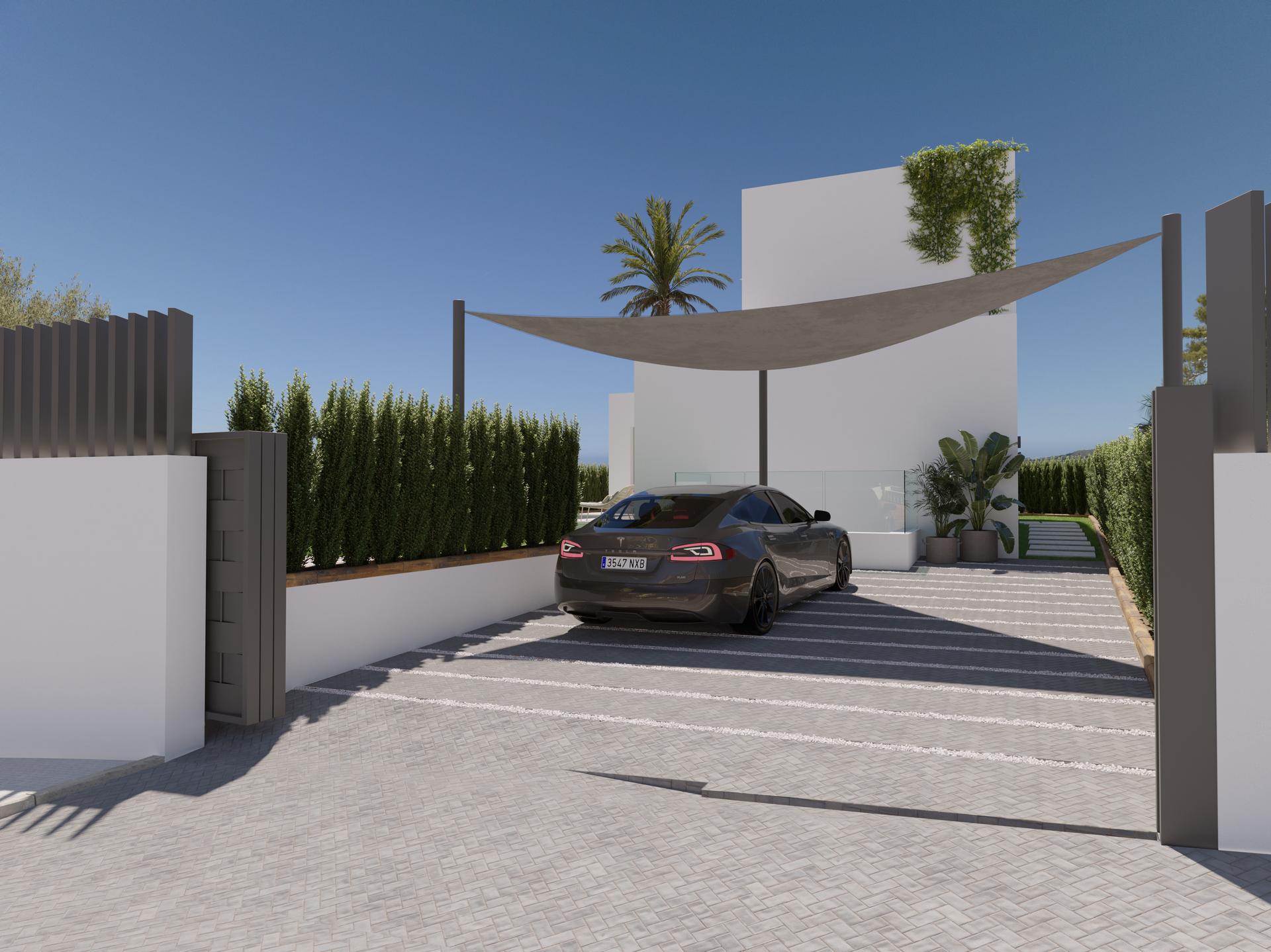 Rear exterior of 3-bedroom villa on private plot, Colonia Escandinavia-Cautivador, L'Alfas Del Pi