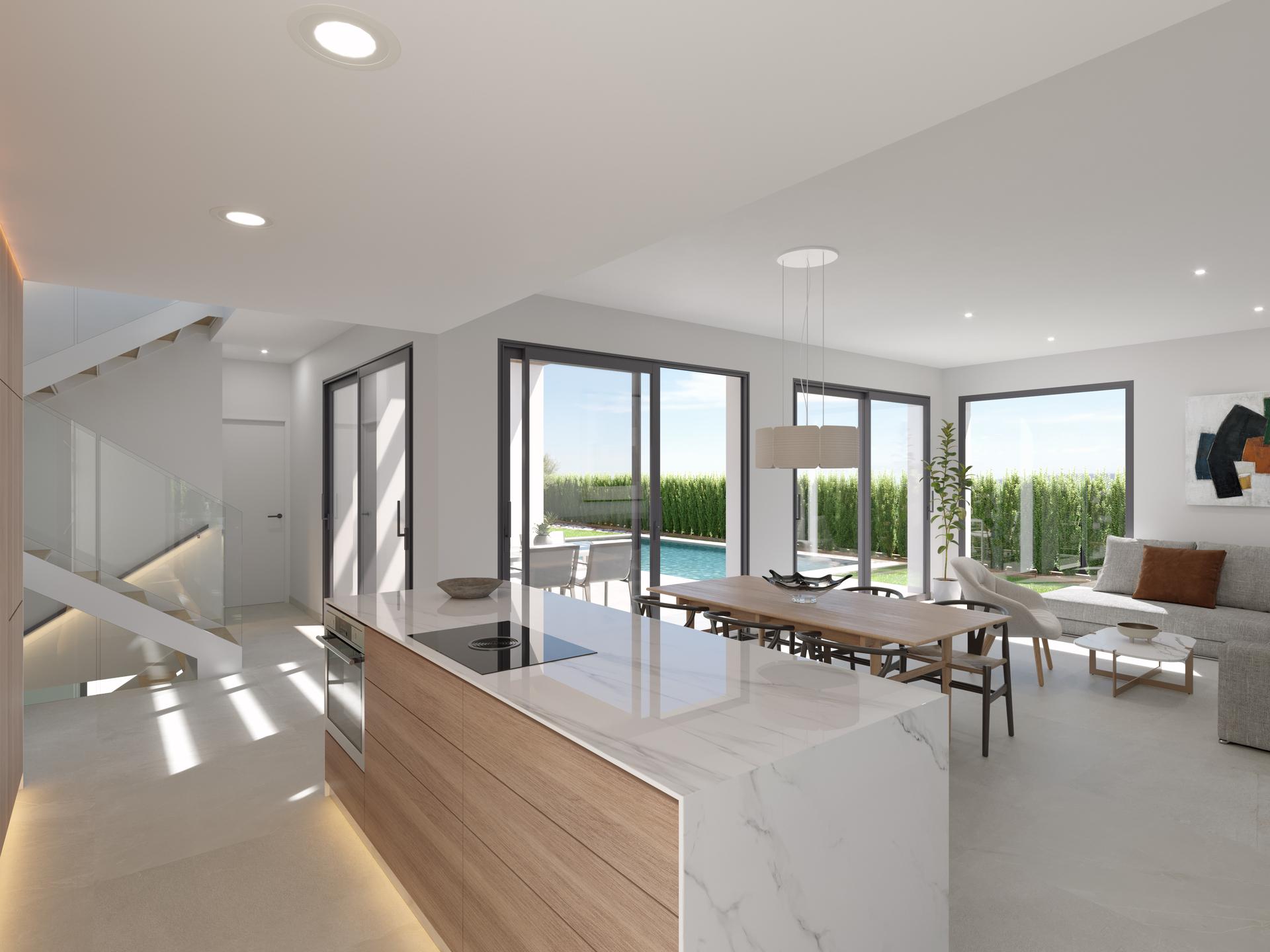Kitchen in 3-bedroom new-build villa, Colonia Escandinavia-Cautivador, L'Alfas Del Pi