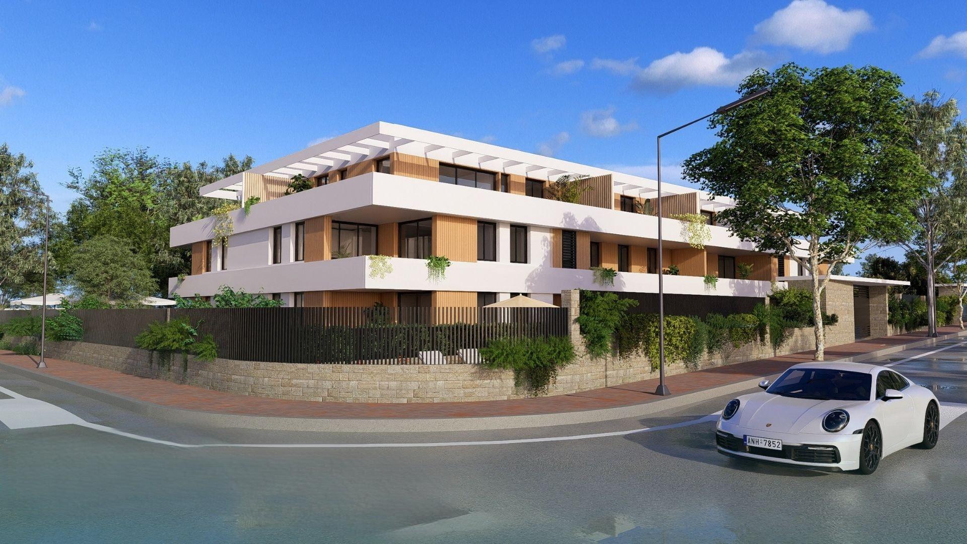 Interior render of main bedroom, 2-bedroom apartment, Pueblo, Jávea