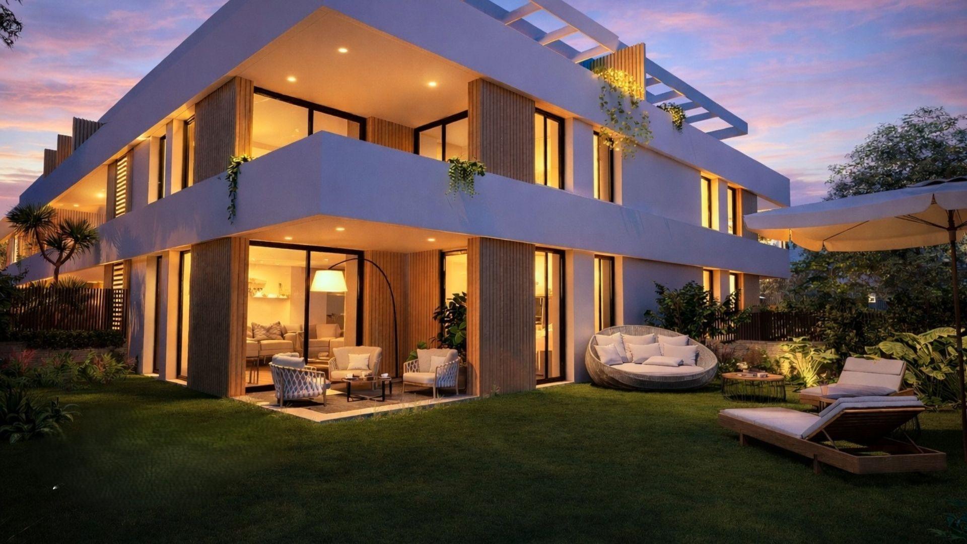 Overview image of 2-bedroom new-build apartment development, Pueblo, Jávea