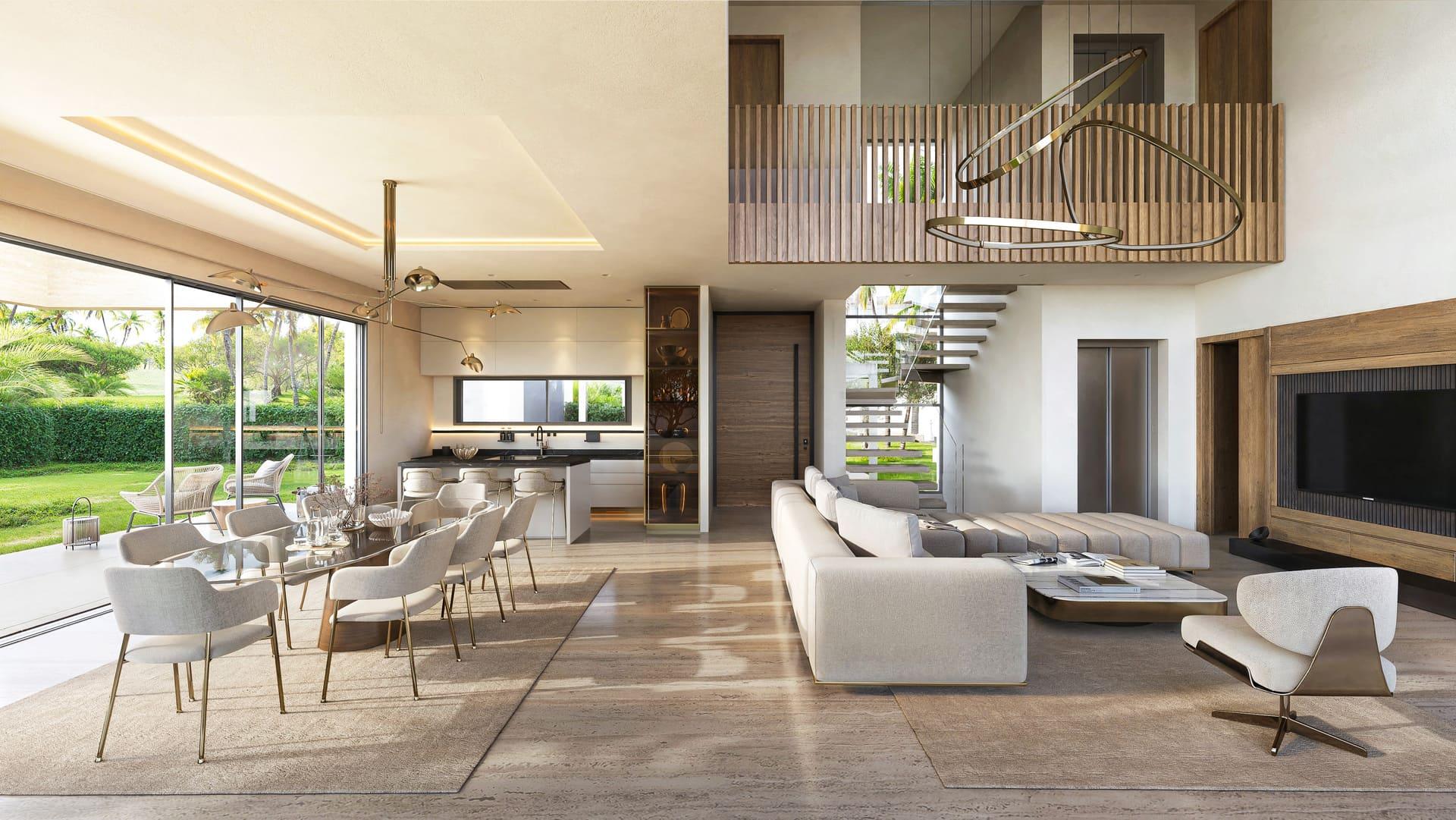 Terrace area of new-build villa in El Higuerón, Mijas