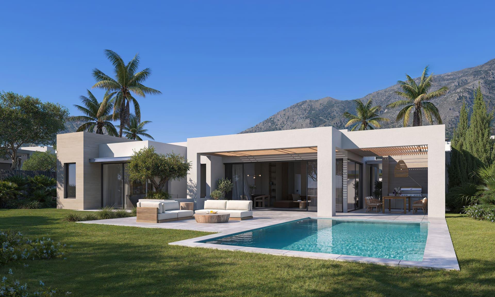 Floor plan of 5-bedroom new-build villa in El Higuerón, Mijas