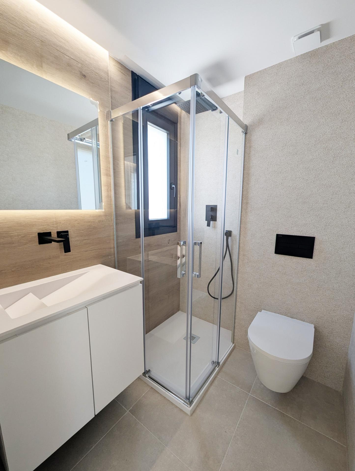 Development entrance or lobby, new-build penthouse building, Denia