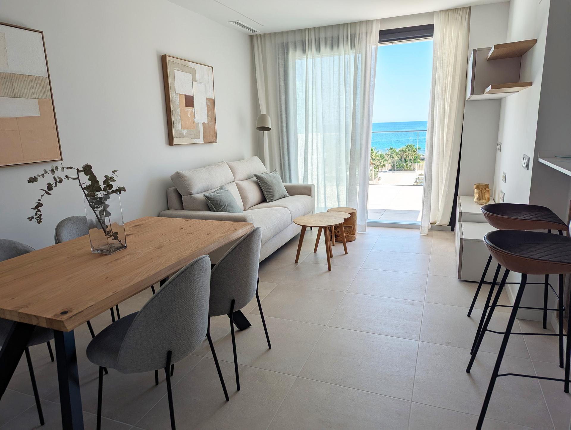 Kitchen detail showing worktop and appliances, penthouse, Denia