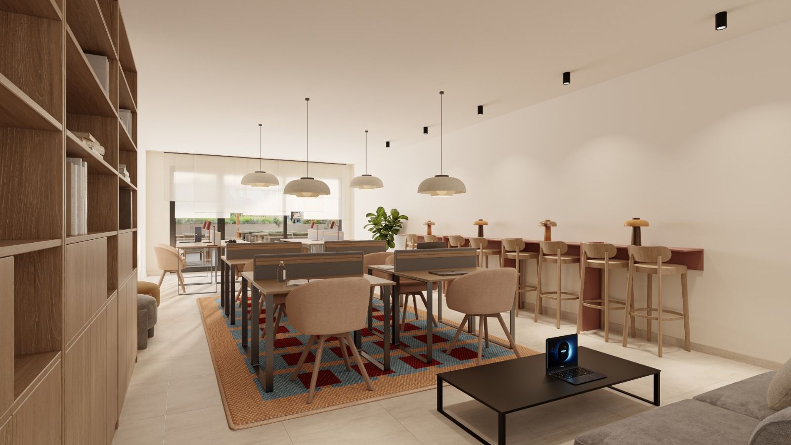 Living room with windows in new-build apartment, Hipódromo-Cerrado del Águila