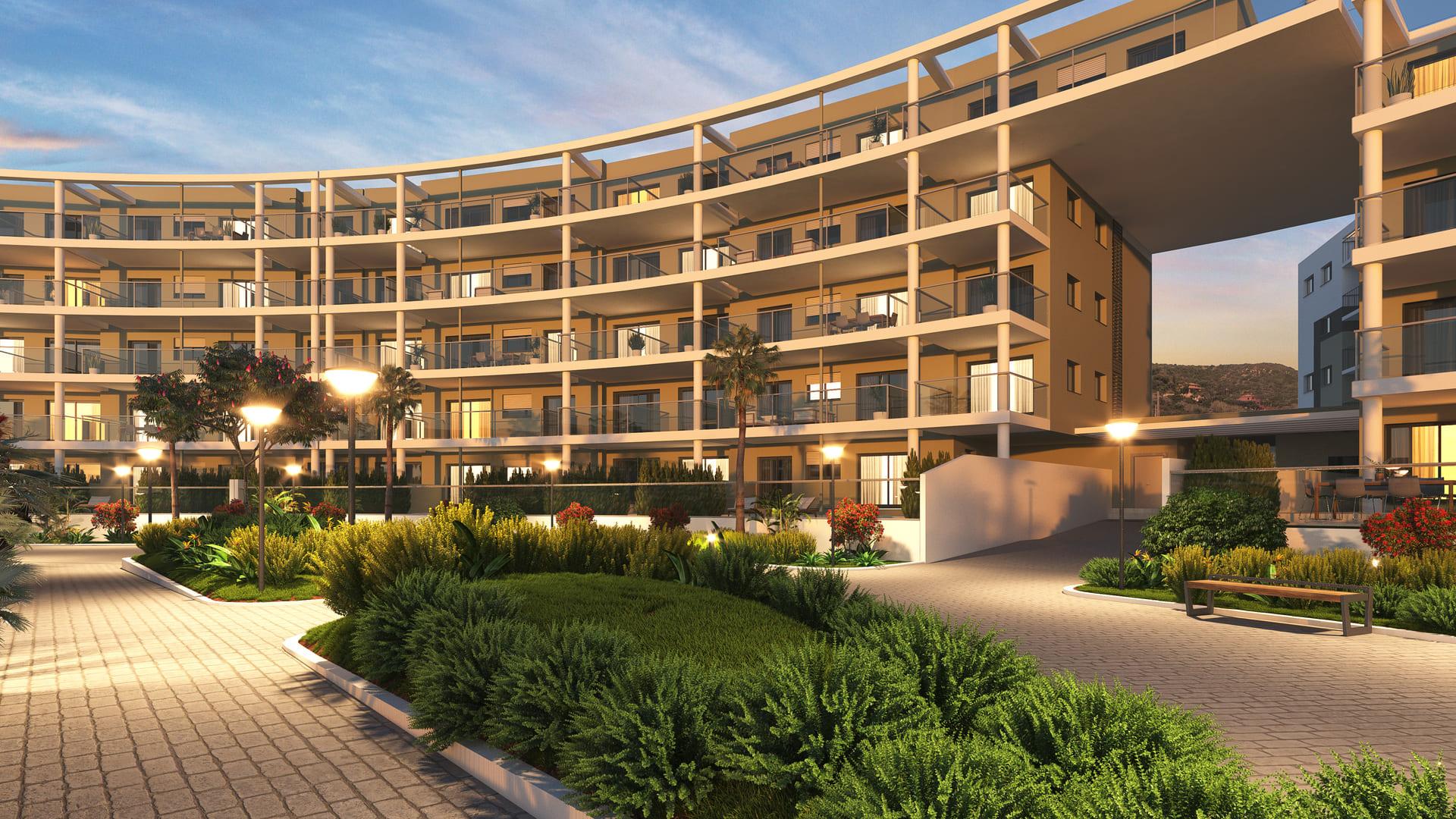 Aerial or elevated view of Chullera development, Manilva