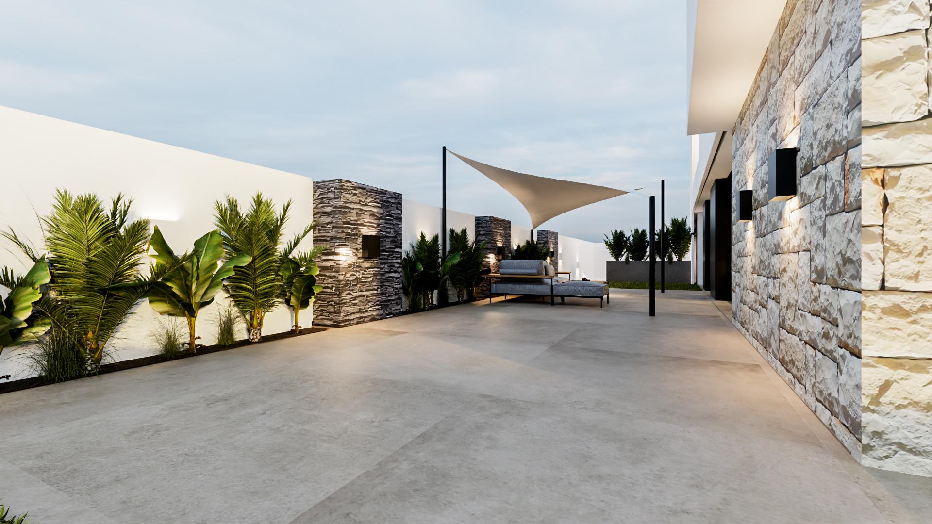 View from terrace of new-build villa, La Regia, Orihuela Costa