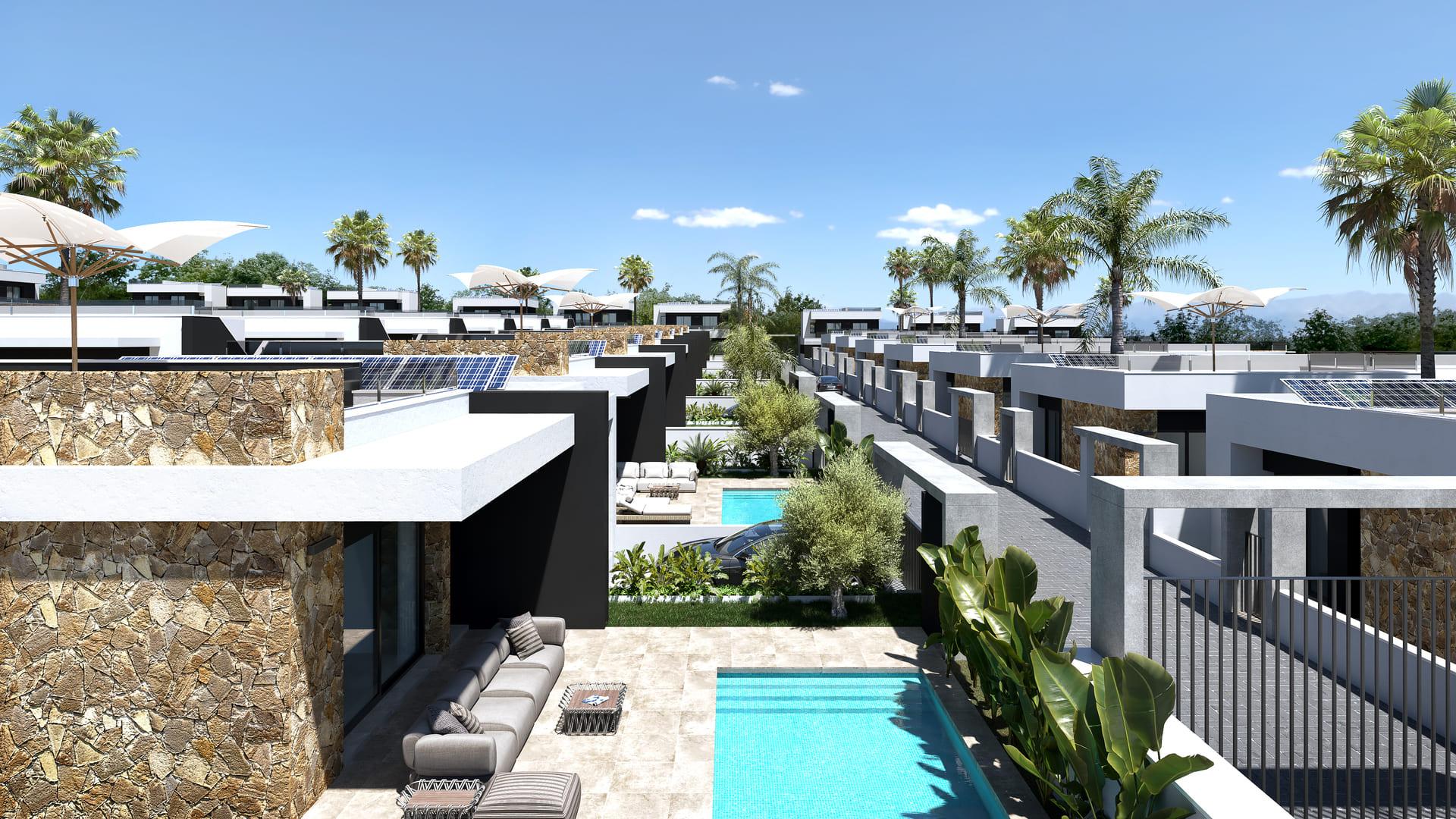 Solarium space showing plot boundary, Lo Marabú villa