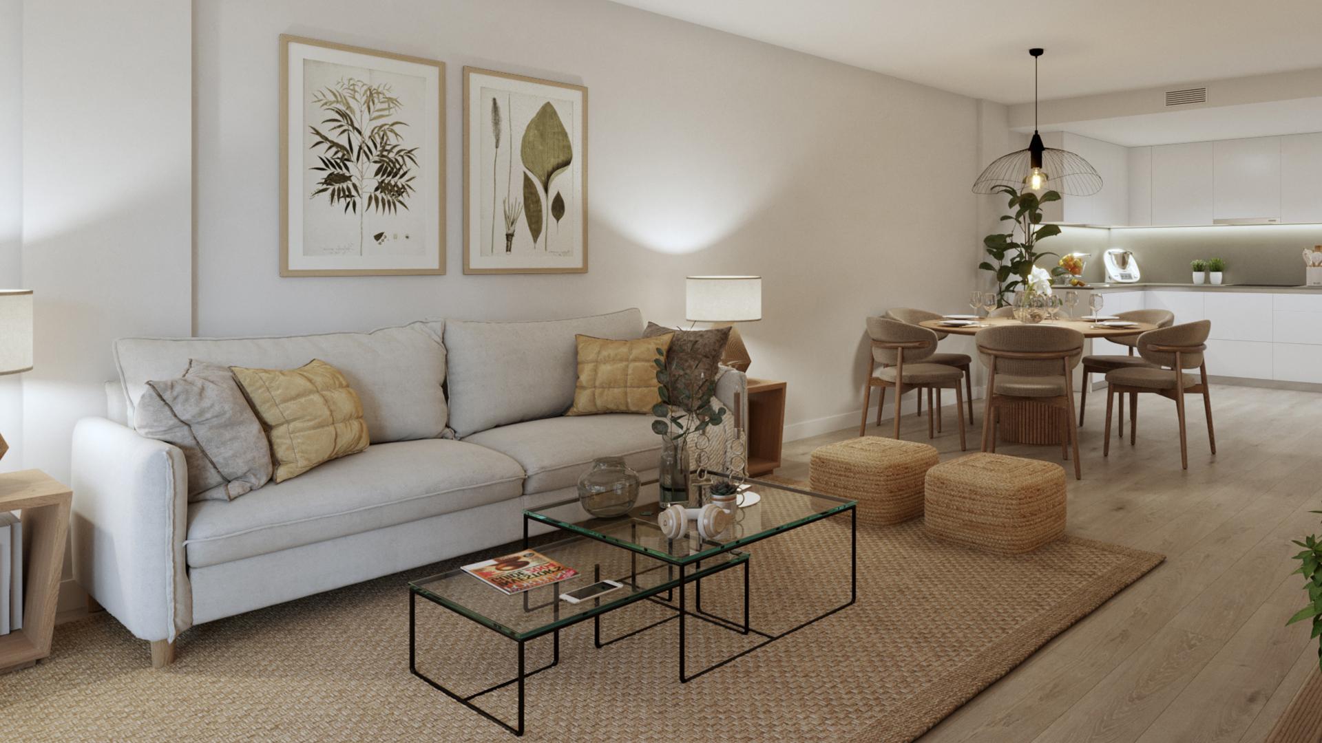 Floor plan of 3-bedroom apartment, El Saltillo, Torremolinos