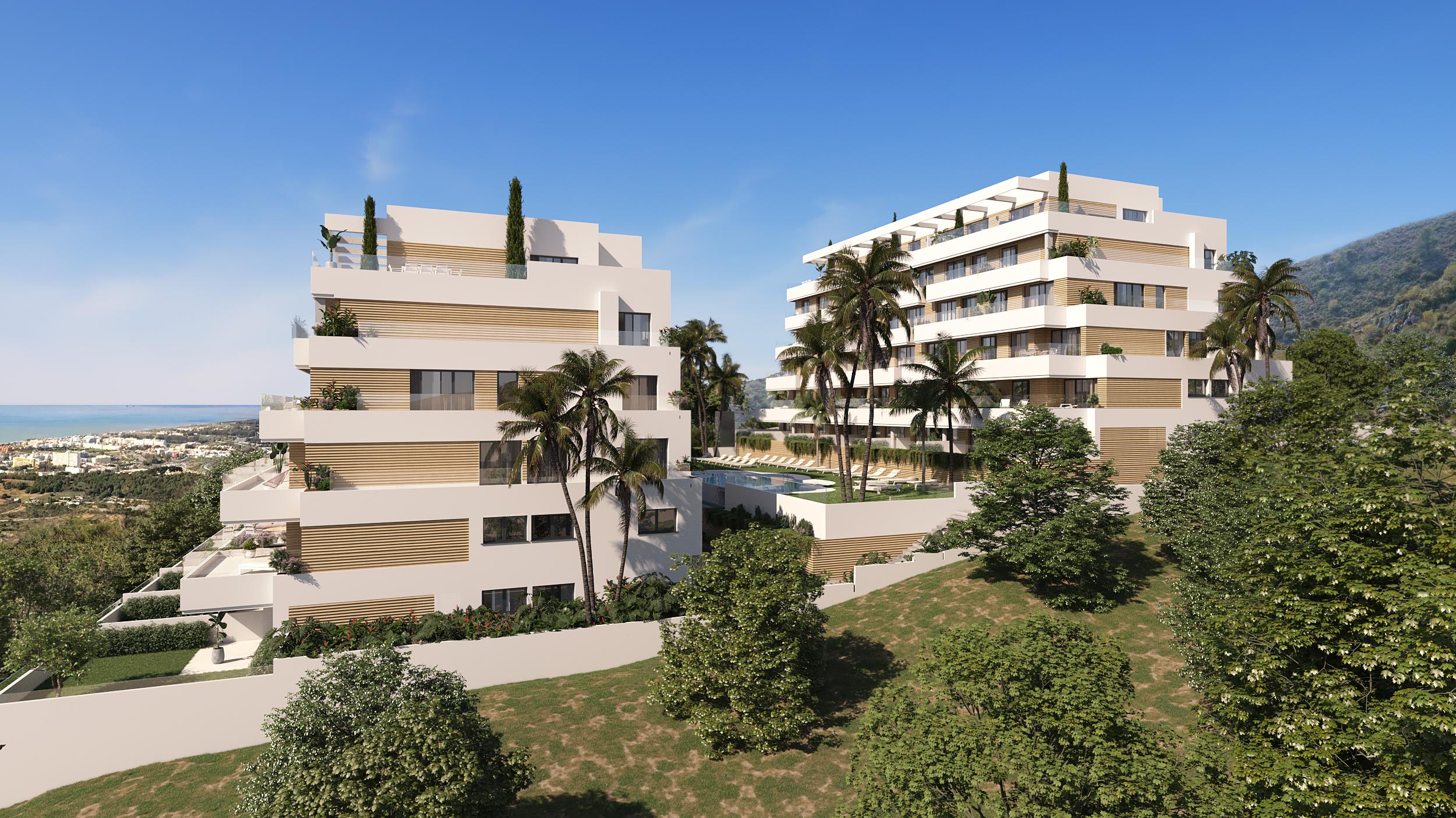 Open-plan kitchen and living area, new-build apartment, El Saltillo