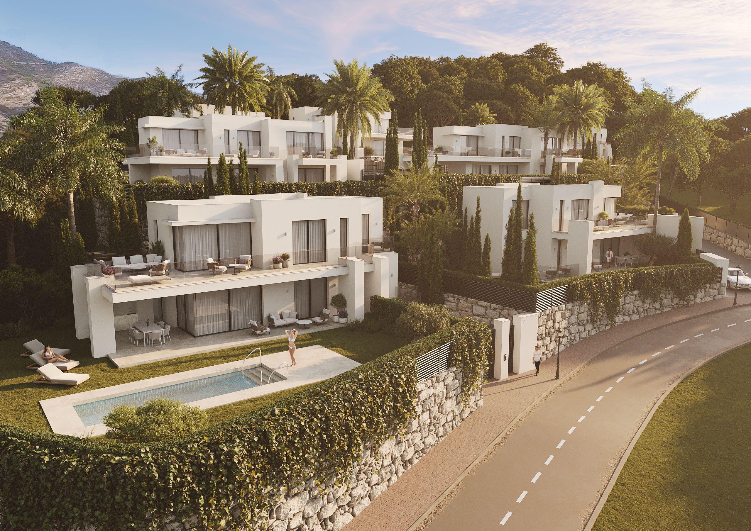Outdoor terrace of new-build villa on 945m2 plot, Mijas Pueblo